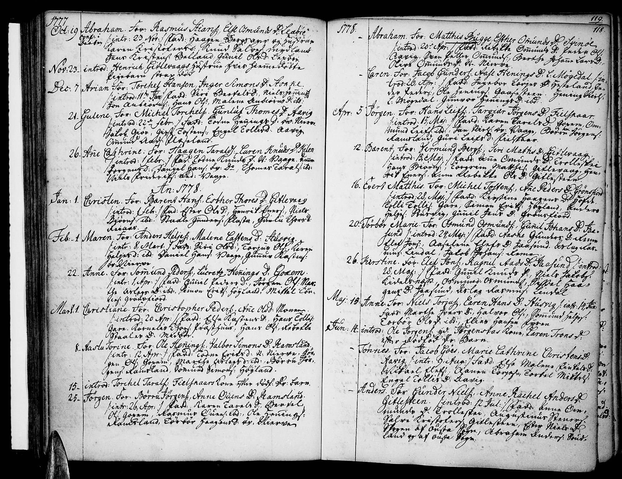 Sør-Audnedal sokneprestkontor, AV/SAK-1111-0039/F/Fa/Fab/L0002: Parish register (official) no. A 2 /2, 1770-1804, p. 118