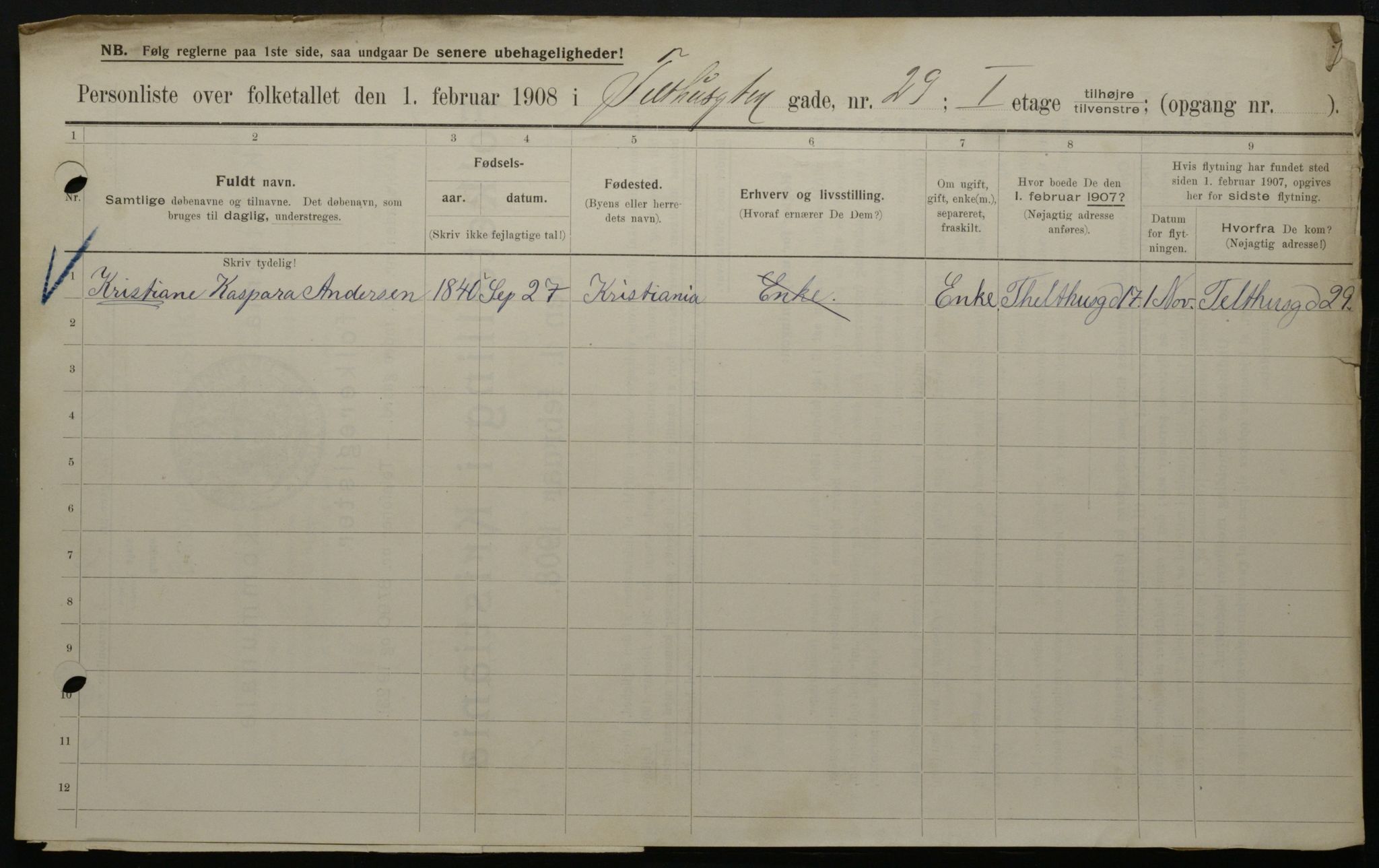 OBA, Municipal Census 1908 for Kristiania, 1908, p. 96790