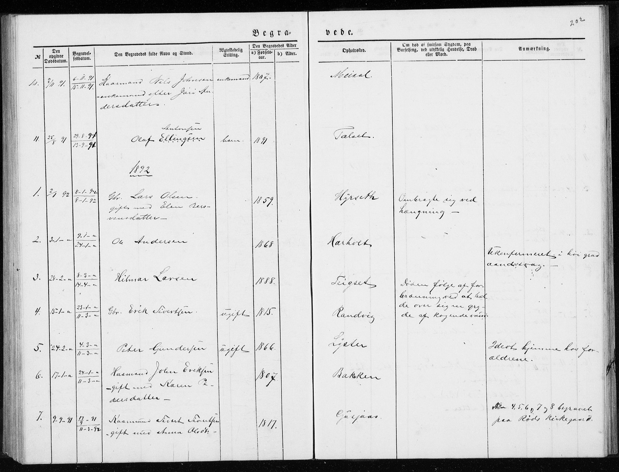 Ministerialprotokoller, klokkerbøker og fødselsregistre - Møre og Romsdal, SAT/A-1454/551/L0631: Parish register (copy) no. 551C03, 1886-1894, p. 202