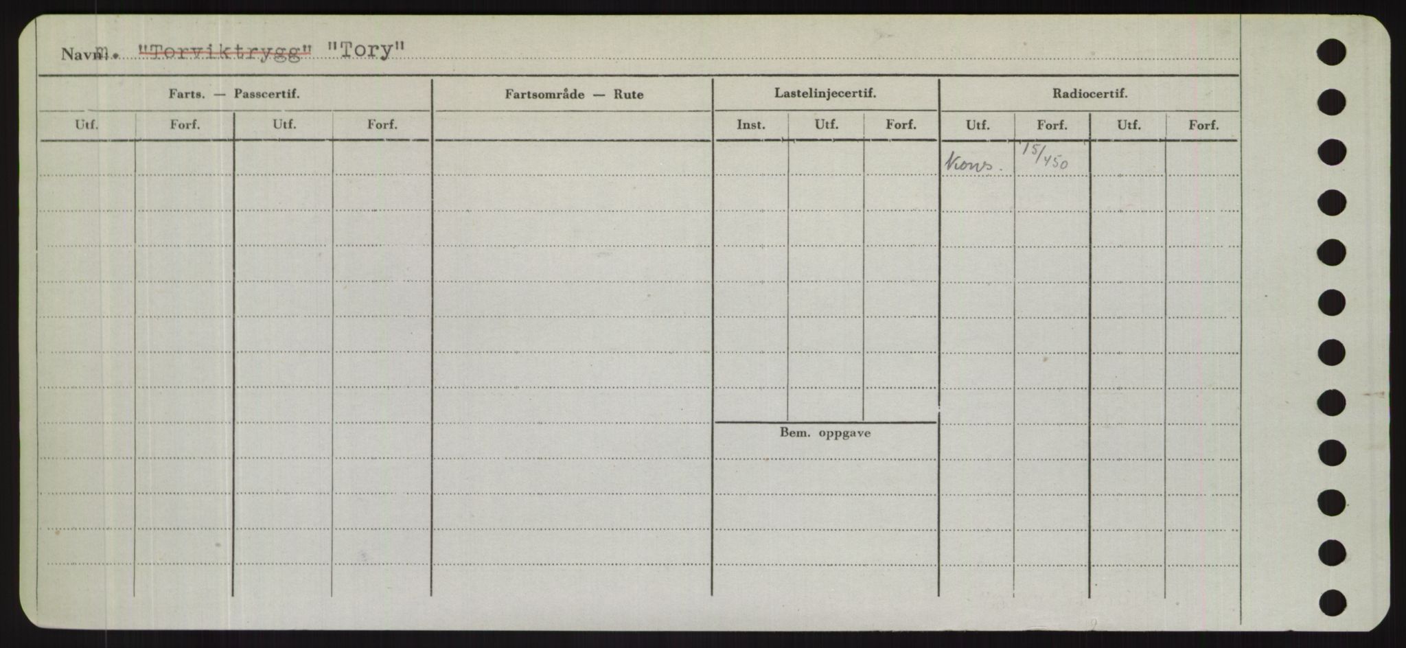 Sjøfartsdirektoratet med forløpere, Skipsmålingen, RA/S-1627/H/Hd/L0039: Fartøy, Ti-Tø, p. 412