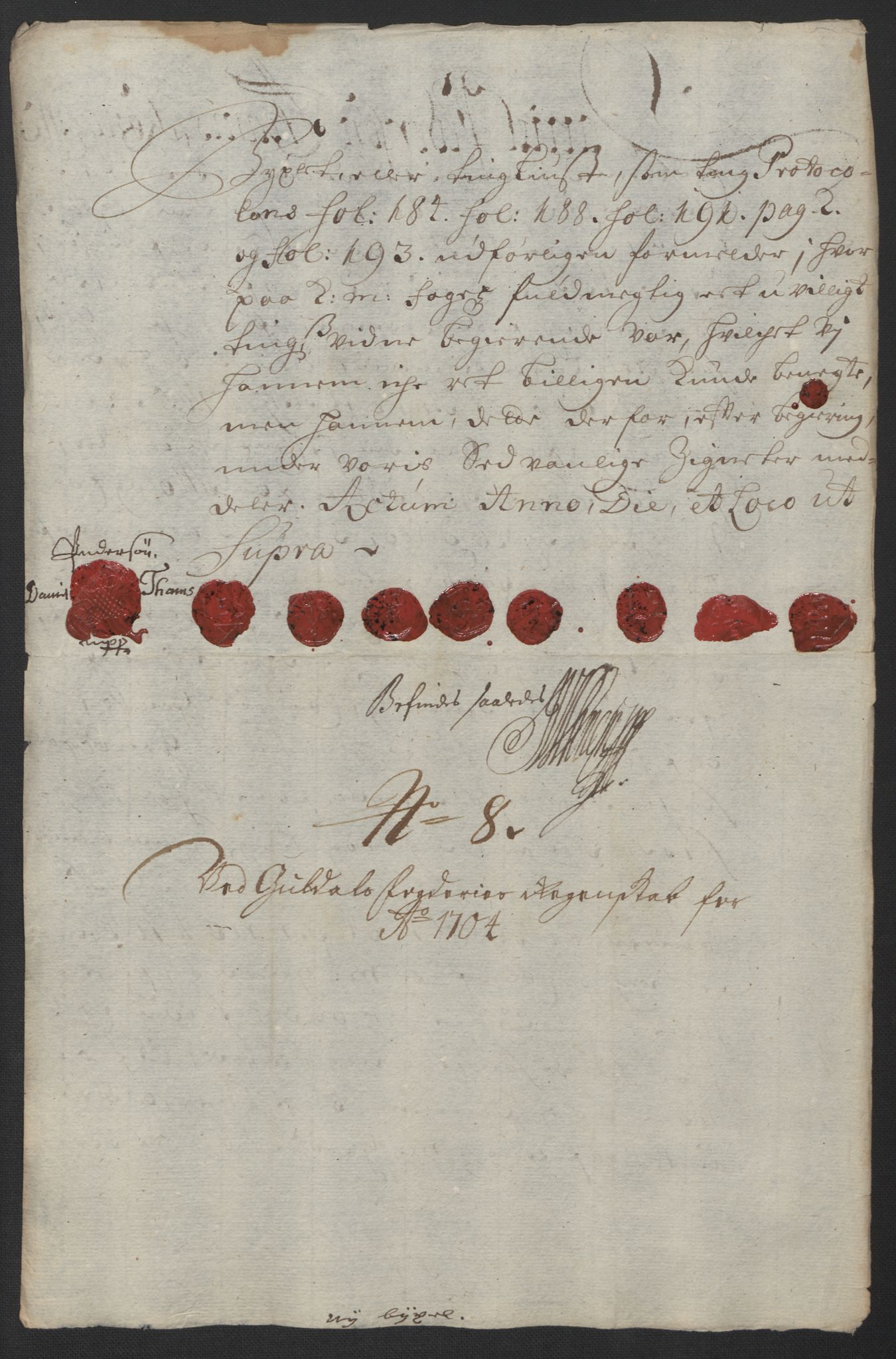 Rentekammeret inntil 1814, Reviderte regnskaper, Fogderegnskap, RA/EA-4092/R60/L3954: Fogderegnskap Orkdal og Gauldal, 1704, p. 366