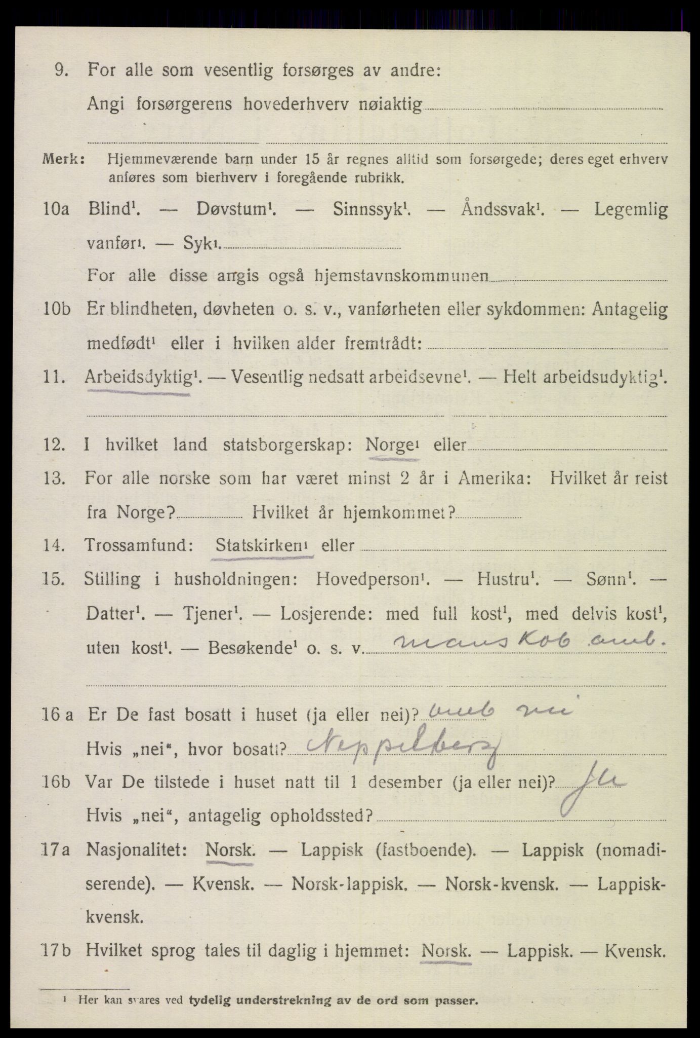 SAT, 1920 census for Træna, 1920, p. 1269