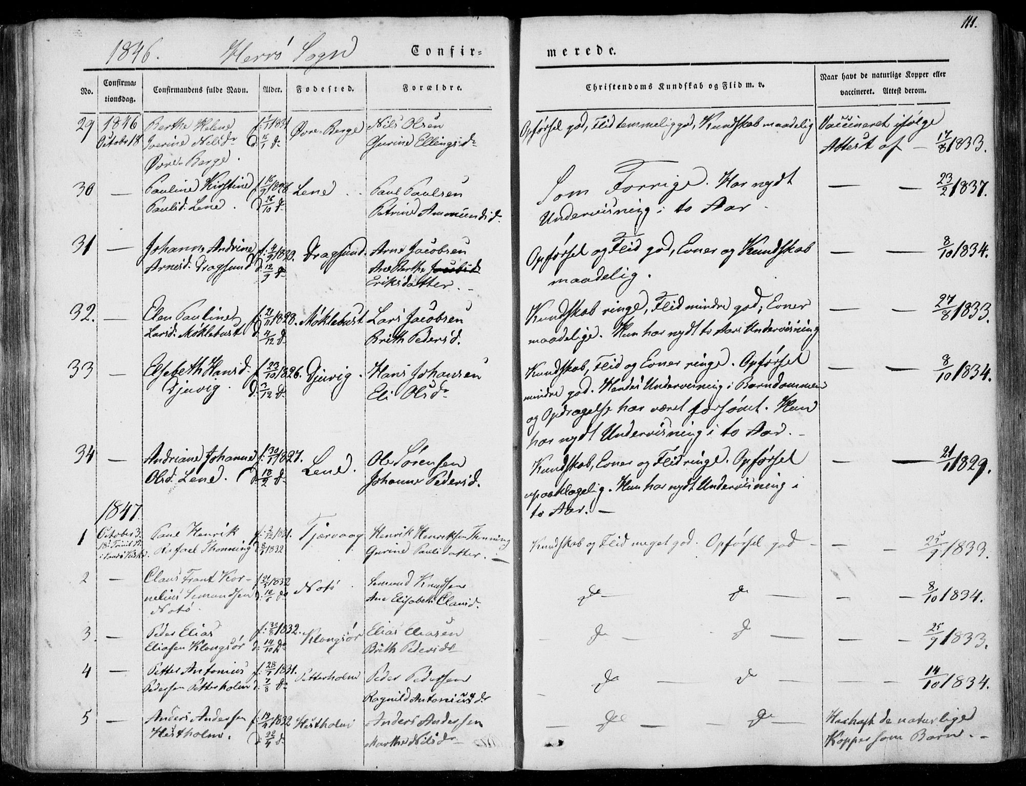 Ministerialprotokoller, klokkerbøker og fødselsregistre - Møre og Romsdal, AV/SAT-A-1454/507/L0070: Parish register (official) no. 507A05, 1842-1873, p. 111