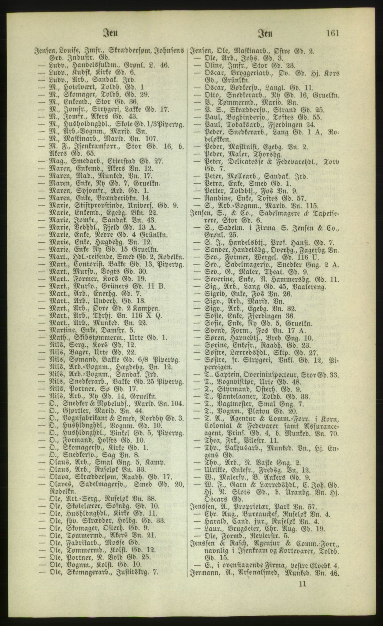 Kristiania/Oslo adressebok, PUBL/-, 1880, p. 161