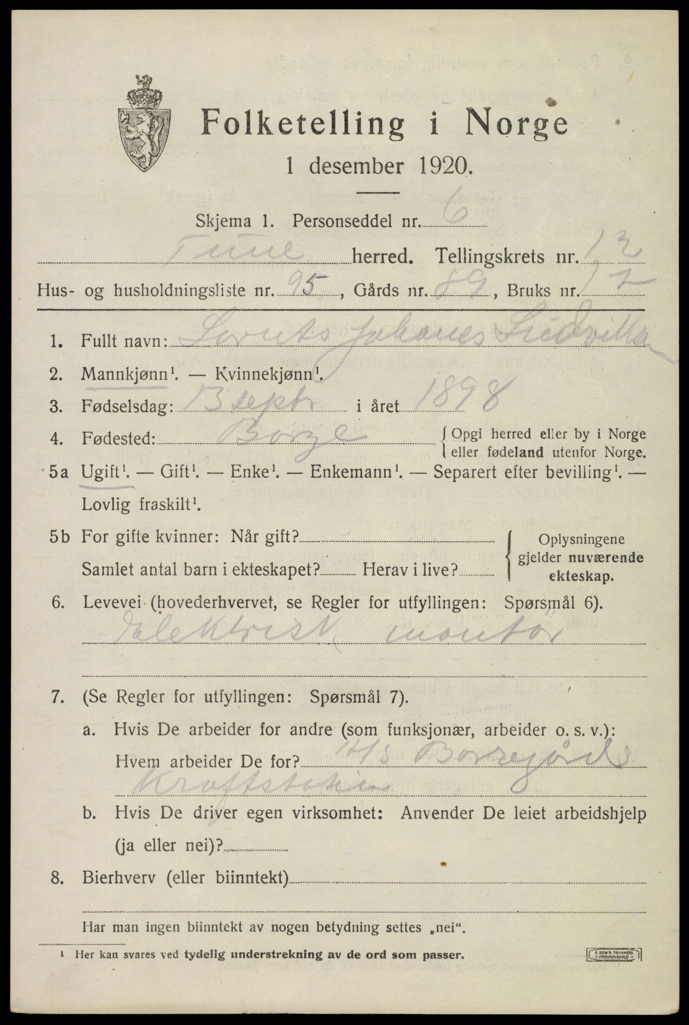 SAO, 1920 census for Tune, 1920, p. 18282