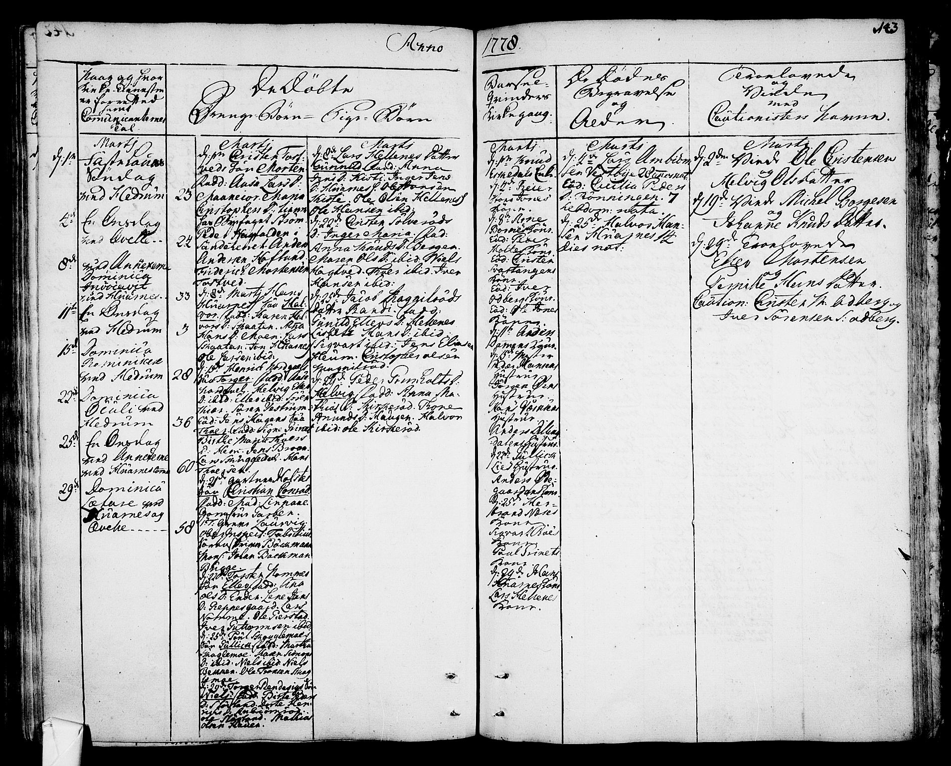 Hedrum kirkebøker, AV/SAKO-A-344/F/Fa/L0001: Parish register (official) no. I 1, 1751-1785, p. 143