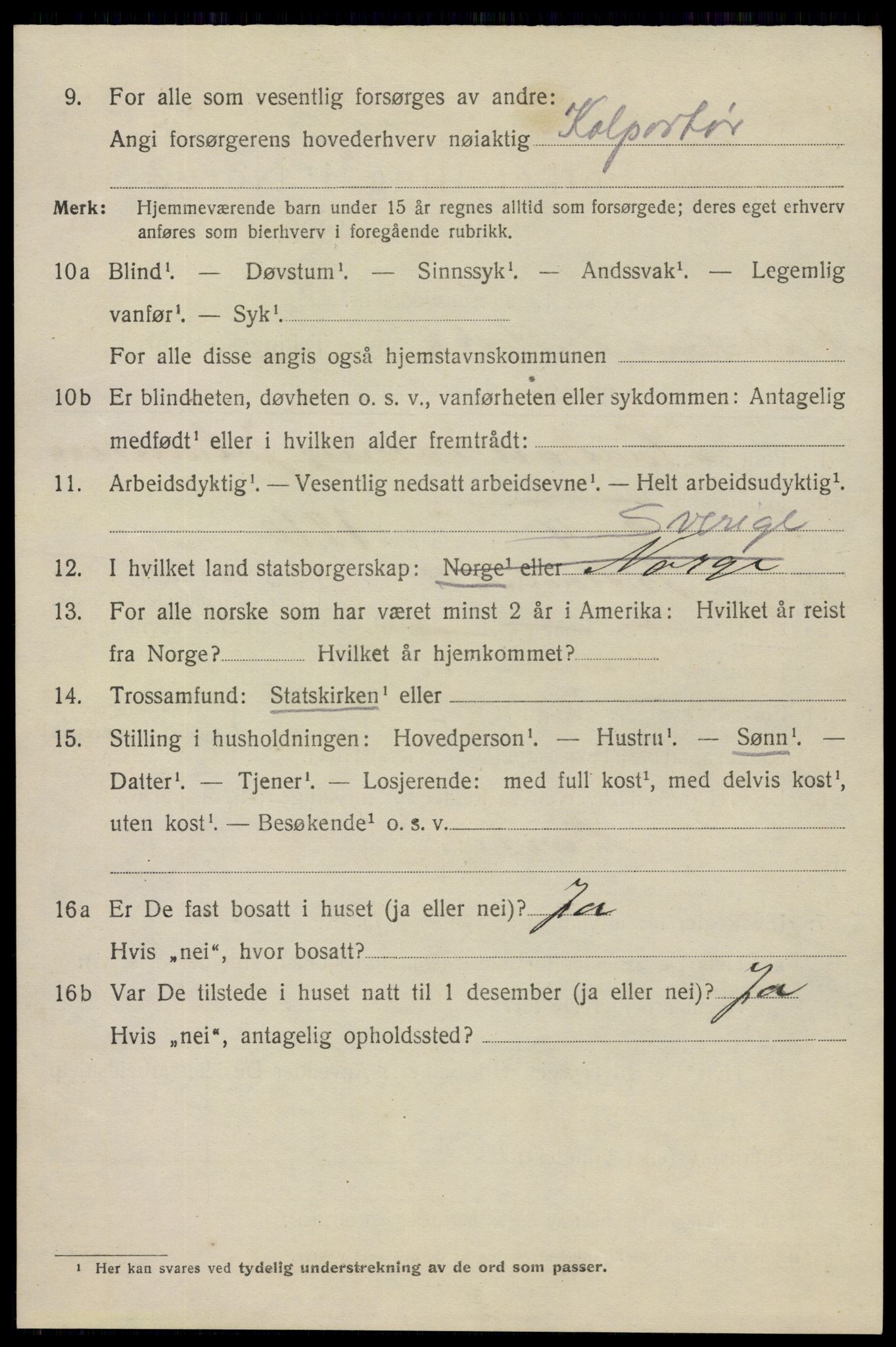 SAO, 1920 census for Fredrikstad, 1920, p. 13878