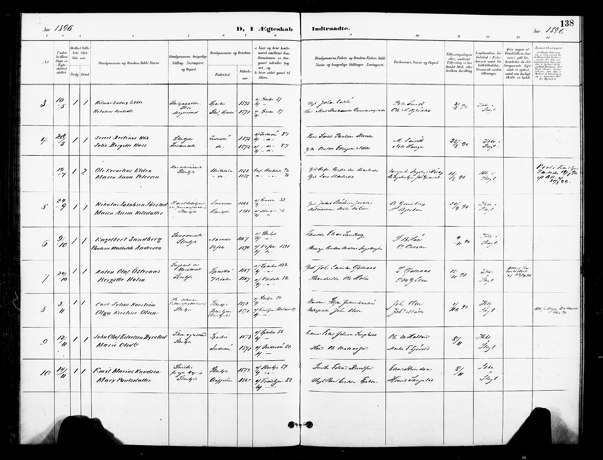 Ministerialprotokoller, klokkerbøker og fødselsregistre - Nord-Trøndelag, SAT/A-1458/739/L0372: Parish register (official) no. 739A04, 1895-1903, p. 138