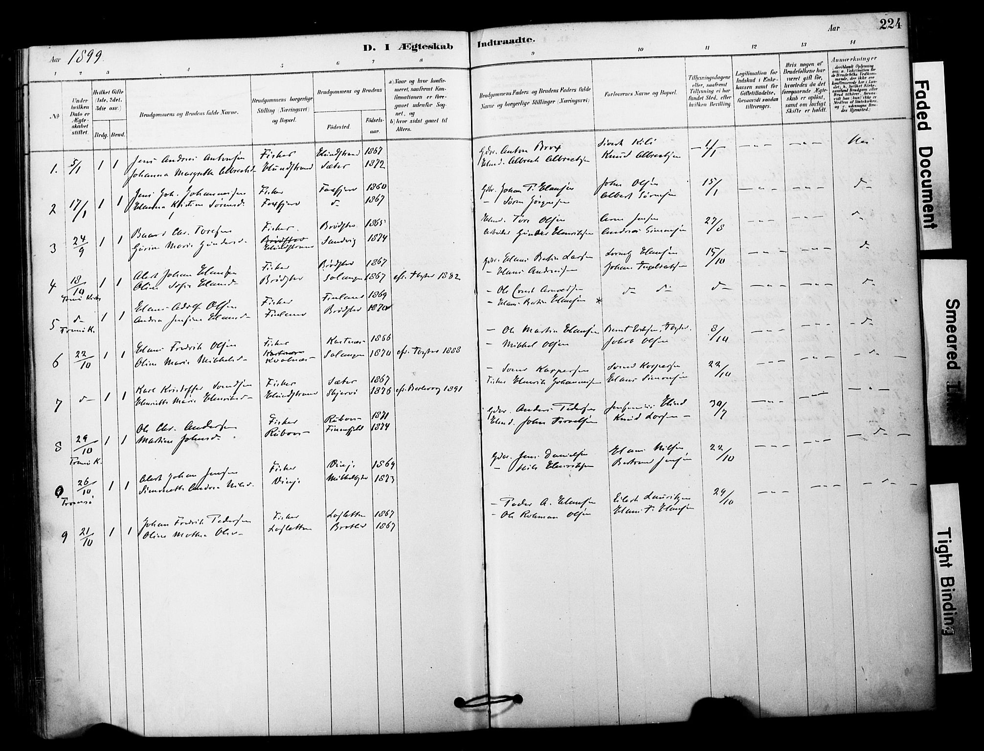 Tranøy sokneprestkontor, AV/SATØ-S-1313/I/Ia/Iaa/L0011kirke: Parish register (official) no. 11, 1878-1904, p. 224