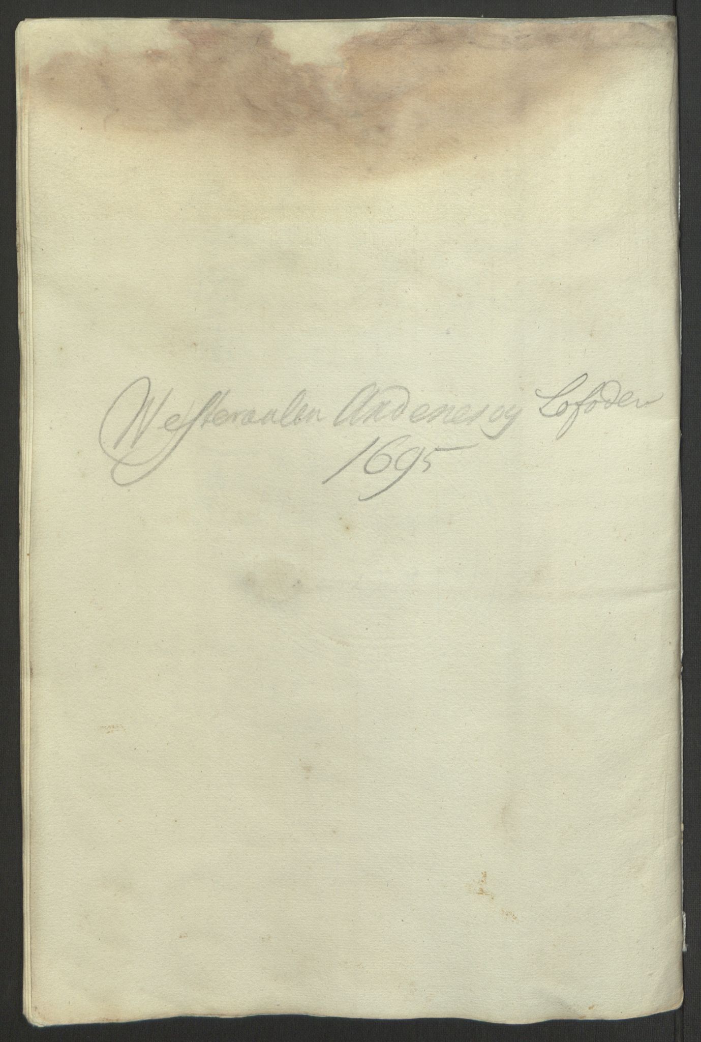 Rentekammeret inntil 1814, Reviderte regnskaper, Fogderegnskap, RA/EA-4092/R67/L4677: Fogderegnskap Vesterålen, Andenes og Lofoten, 1694-1695, p. 276