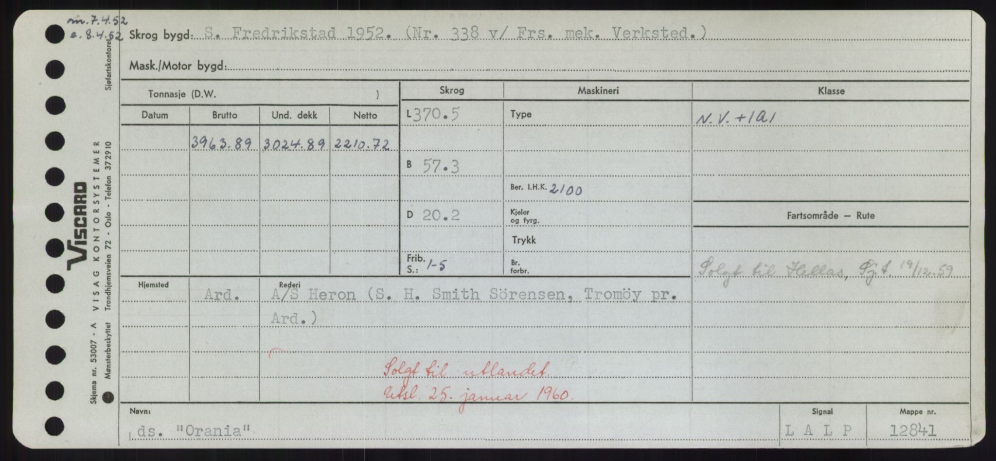 Sjøfartsdirektoratet med forløpere, Skipsmålingen, RA/S-1627/H/Hd/L0028: Fartøy, O, p. 295