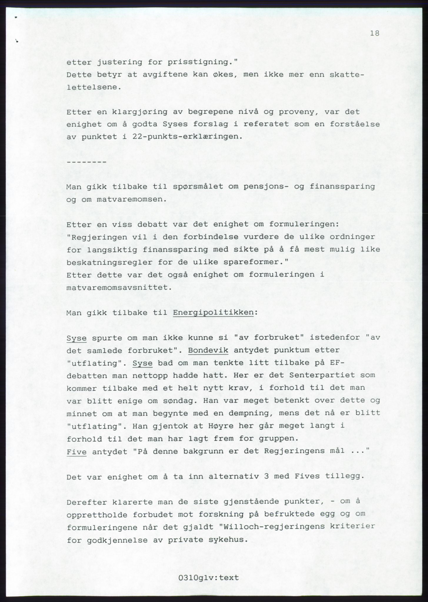 Forhandlingsmøtene 1989 mellom Høyre, KrF og Senterpartiet om dannelse av regjering, AV/RA-PA-0697/A/L0001: Forhandlingsprotokoll med vedlegg, 1989, p. 492