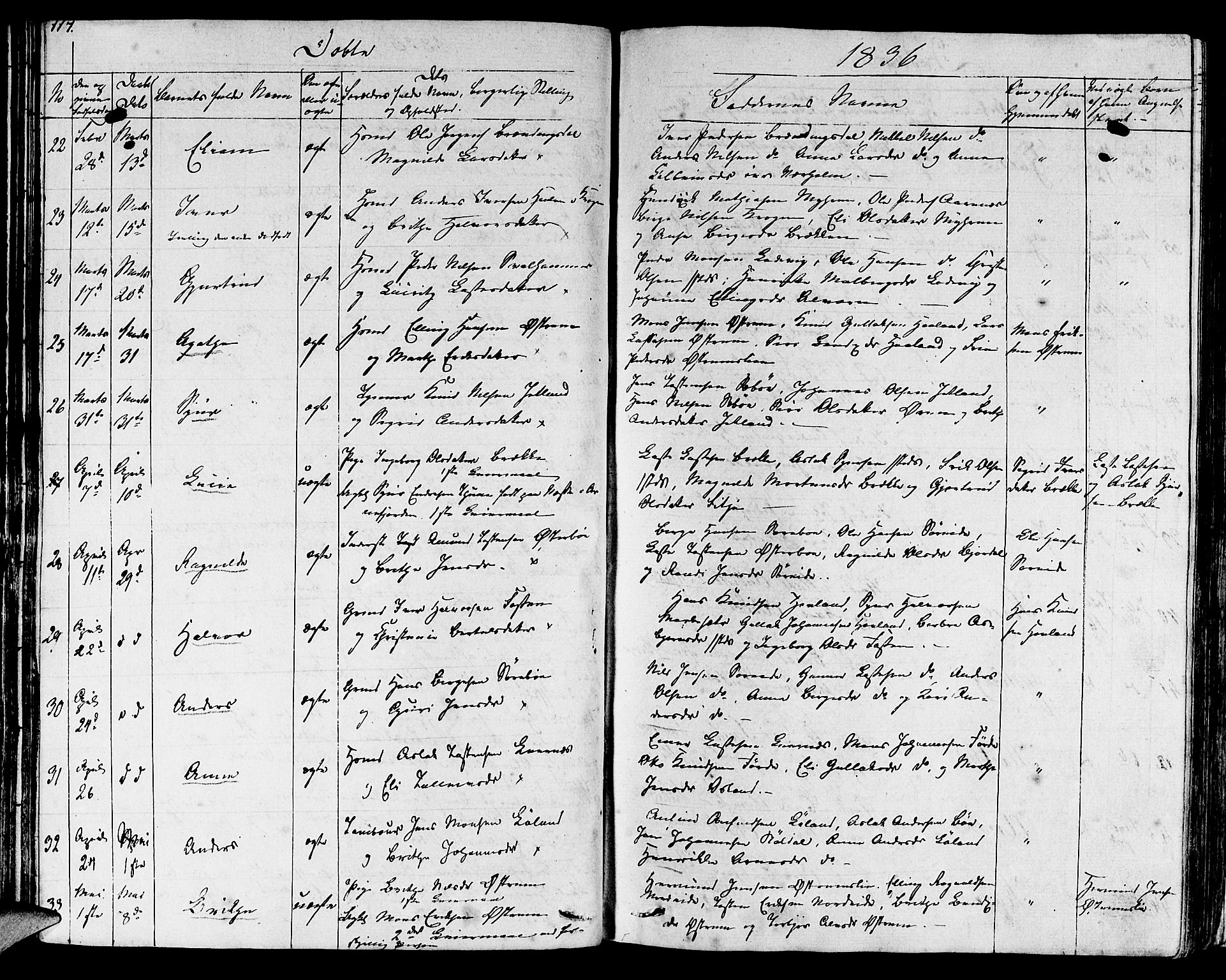 Lavik sokneprestembete, SAB/A-80901: Parish register (official) no. A 2I, 1821-1842, p. 117