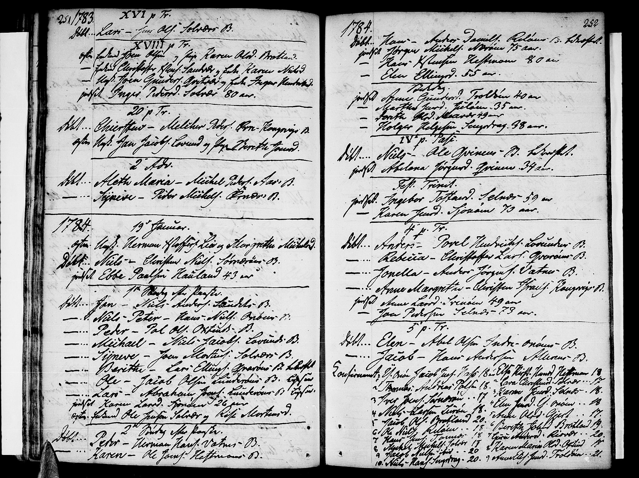 Ministerialprotokoller, klokkerbøker og fødselsregistre - Nordland, SAT/A-1459/839/L0563: Parish register (official) no. 839A01 /1, 1767-1824, p. 251-252