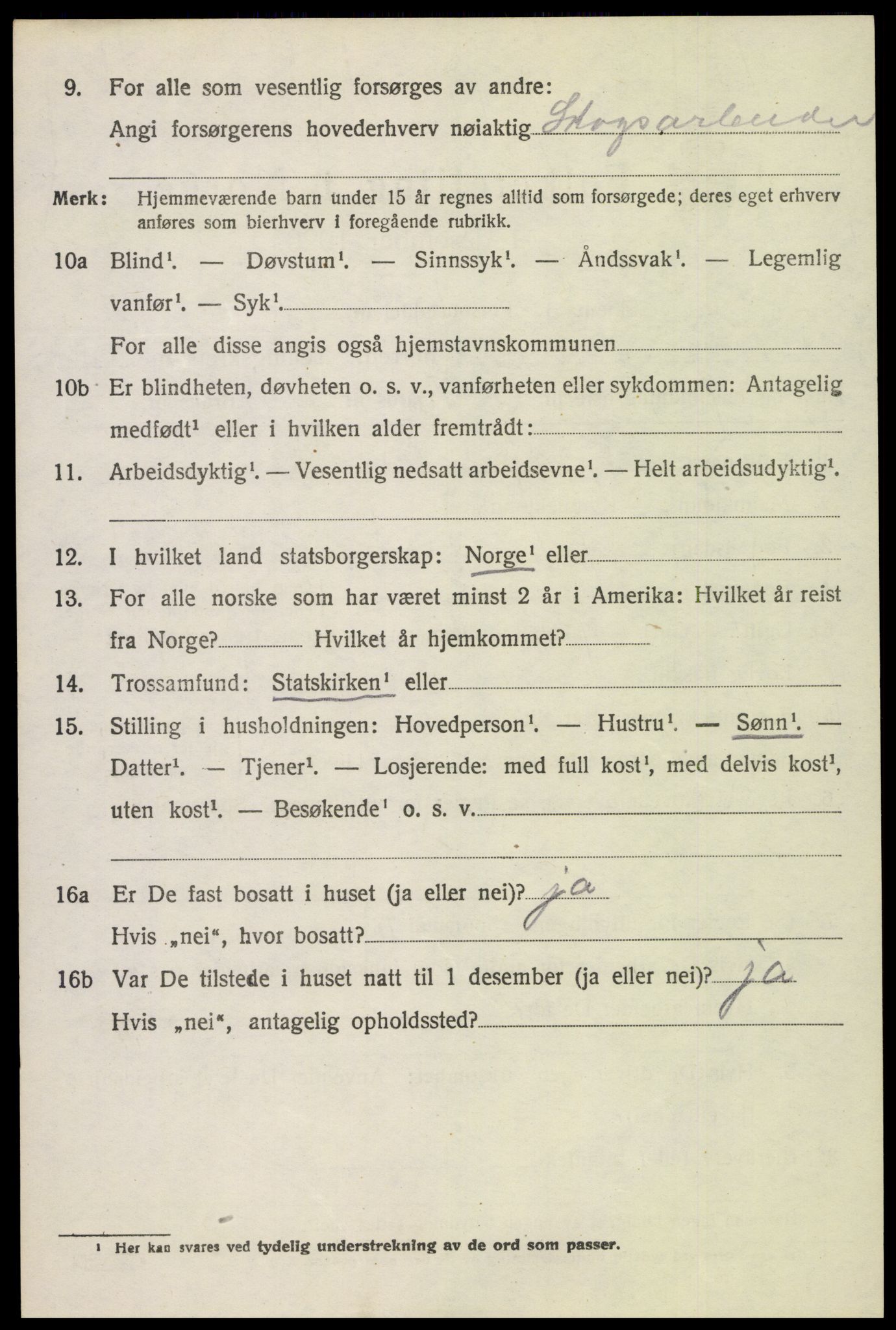 SAH, 1920 census for Nord-Fron, 1920, p. 10313