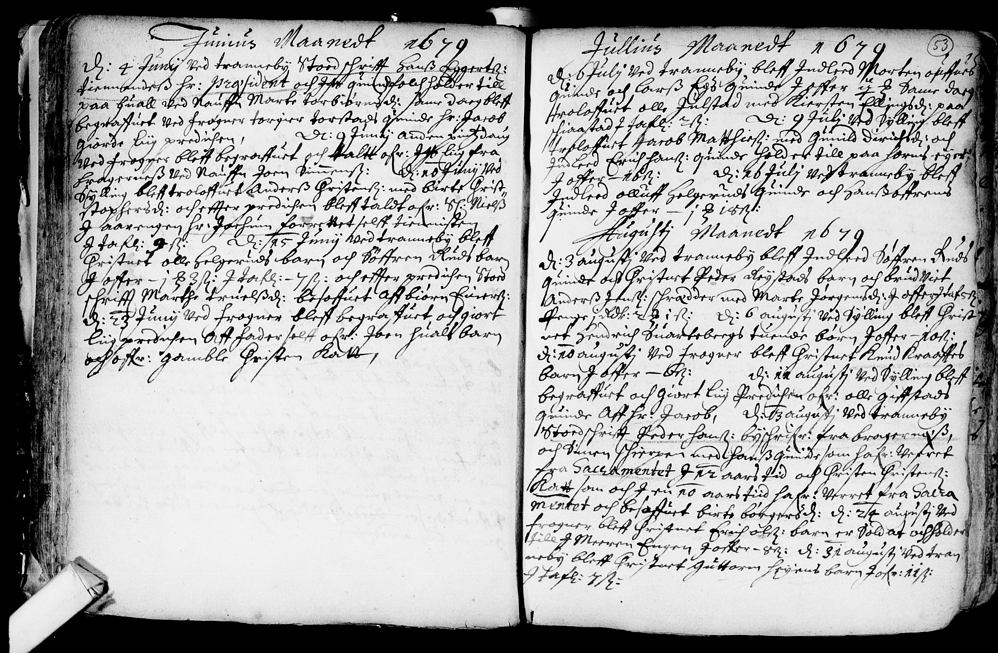 Lier kirkebøker, SAKO/A-230/F/Fa/L0001: Parish register (official) no. I 1, 1672-1701, p. 53