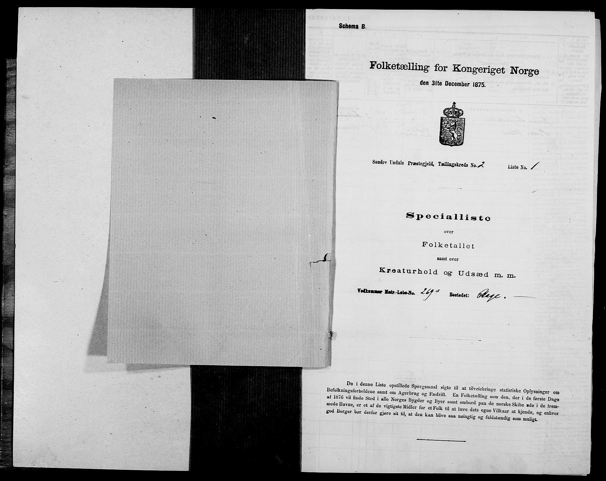 SAK, 1875 census for 1029P Sør-Audnedal, 1875, p. 200