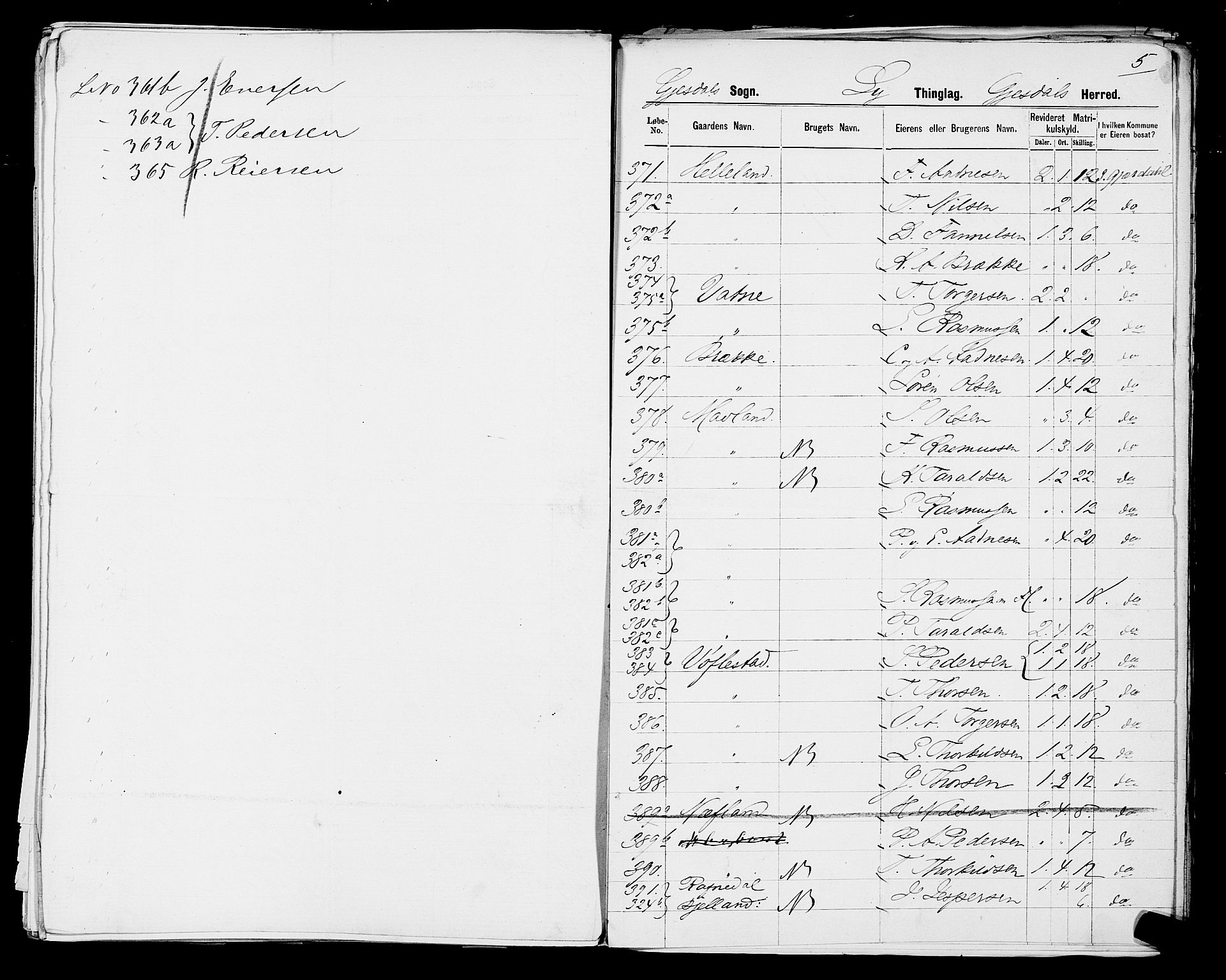 SAST, 1875 census for 1121P Lye, 1875, p. 58