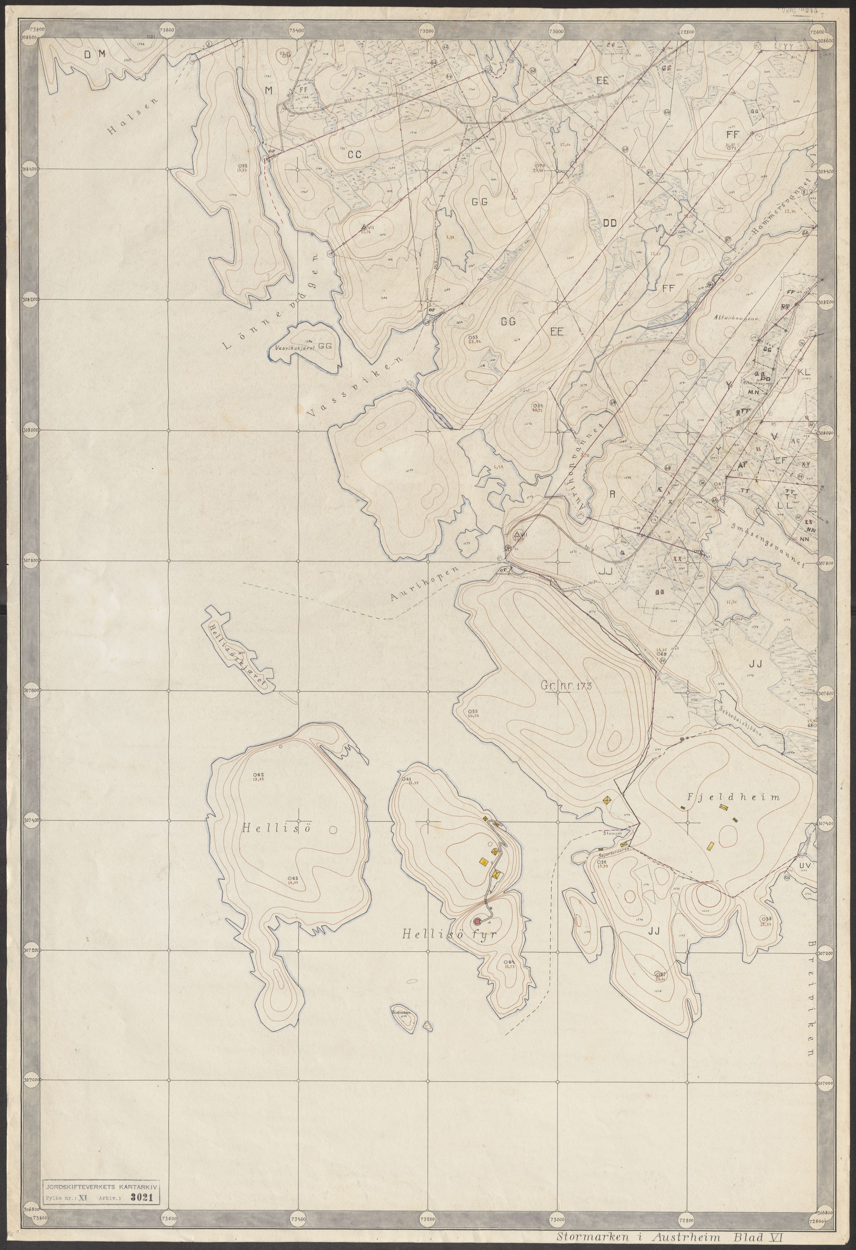 Jordskifteverkets kartarkiv, AV/RA-S-3929/T, 1859-1988, p. 3422