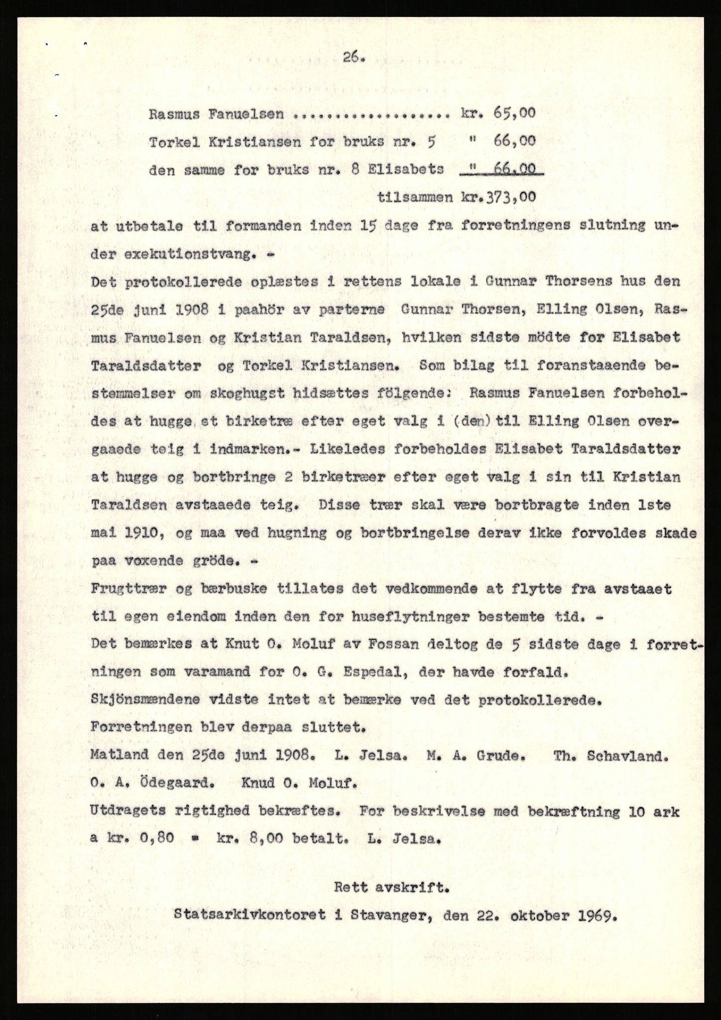 Statsarkivet i Stavanger, SAST/A-101971/03/Y/Yj/L0056: Avskrifter sortert etter gårdsnavn: Løland - Mariero, 1750-1930, p. 246