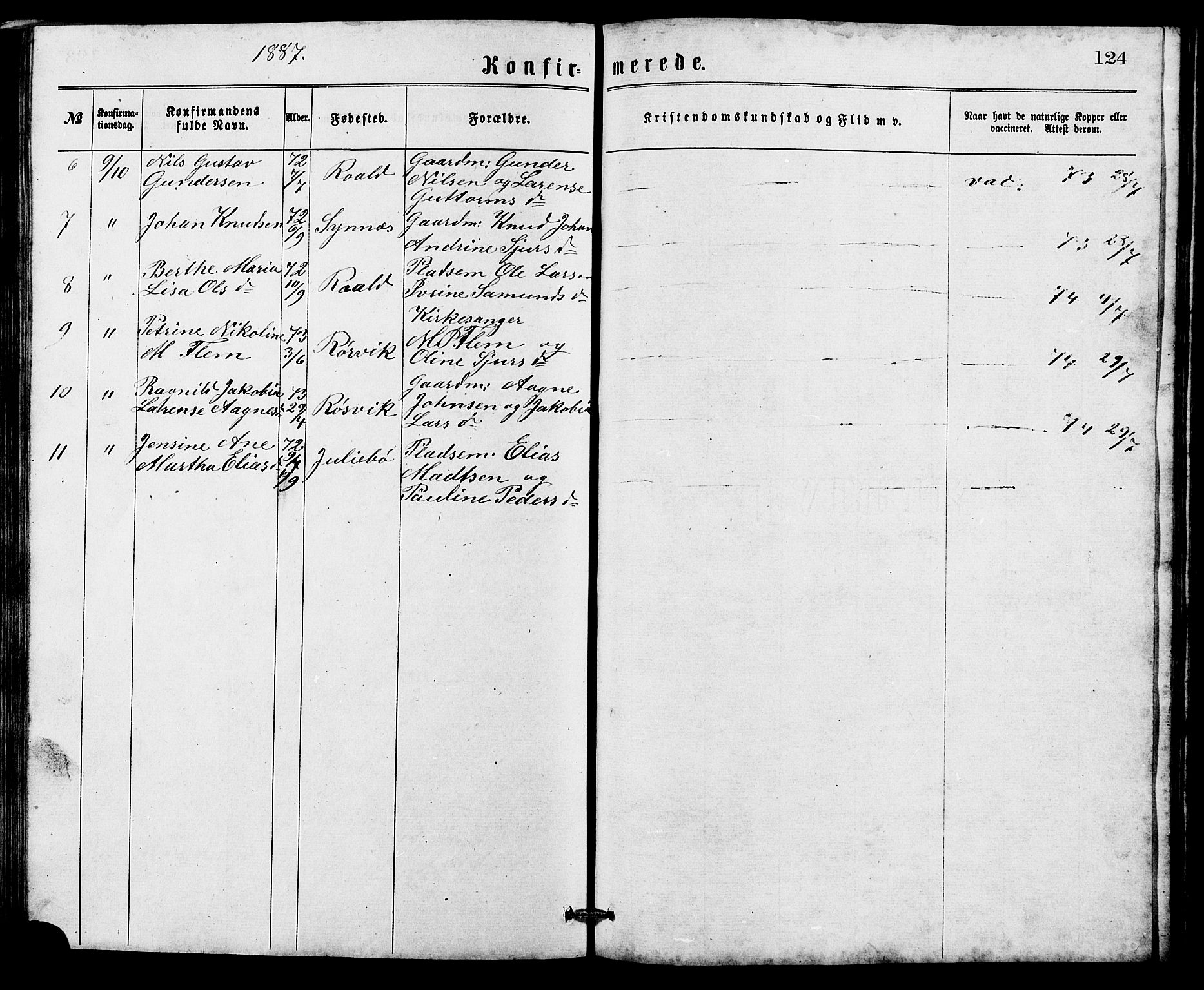 Ministerialprotokoller, klokkerbøker og fødselsregistre - Møre og Romsdal, AV/SAT-A-1454/537/L0521: Parish register (copy) no. 537C02, 1869-1888, p. 124