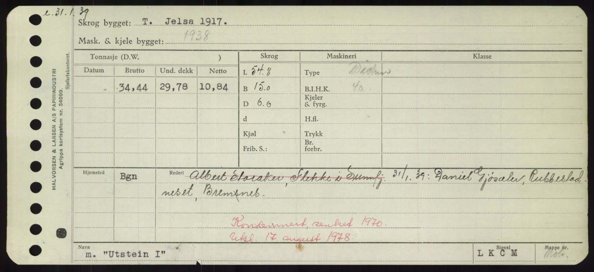 Sjøfartsdirektoratet med forløpere, Skipsmålingen, RA/S-1627/H/Hd/L0040: Fartøy, U-Ve, p. 173