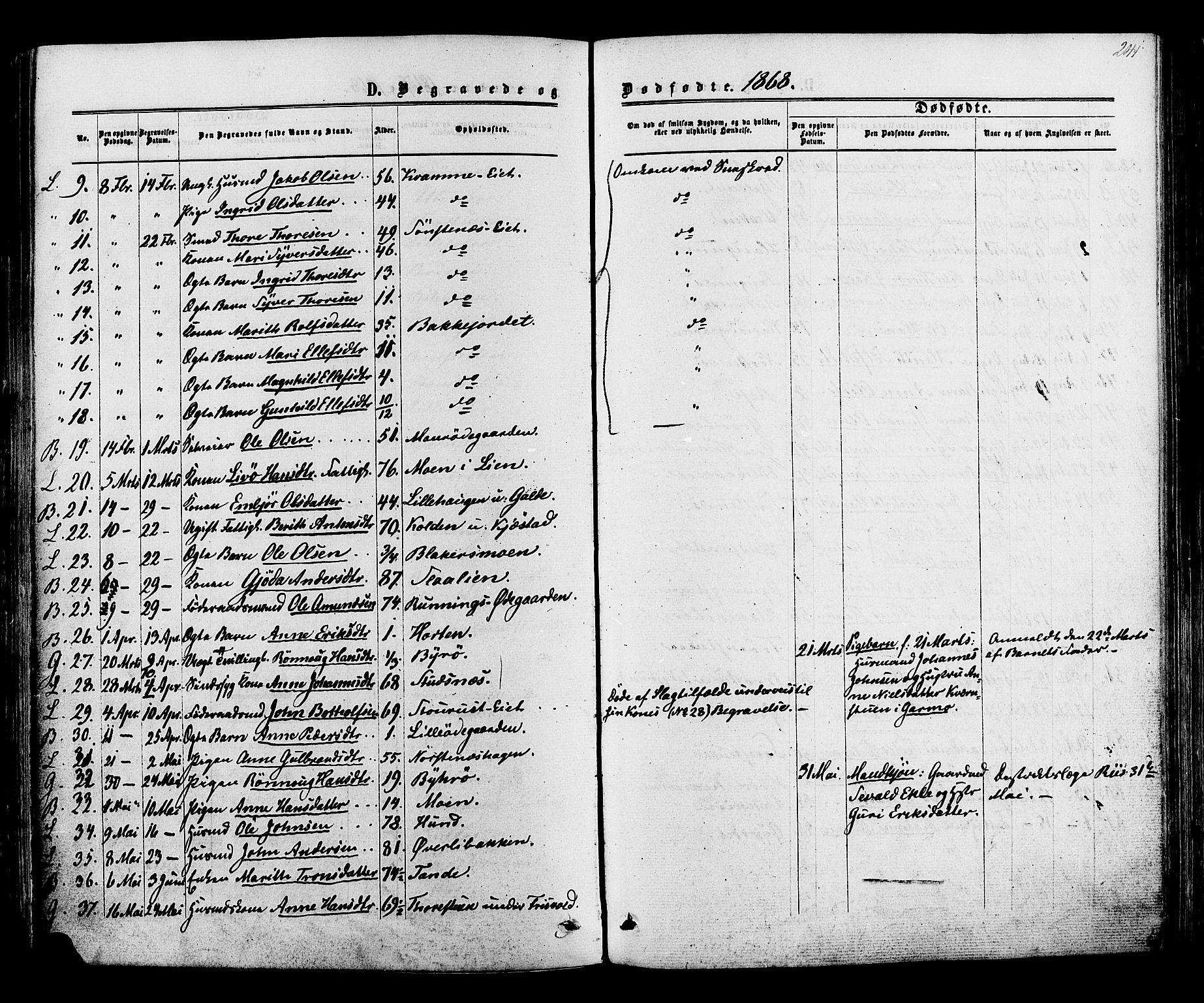 Lom prestekontor, SAH/PREST-070/K/L0007: Parish register (official) no. 7, 1863-1884, p. 241