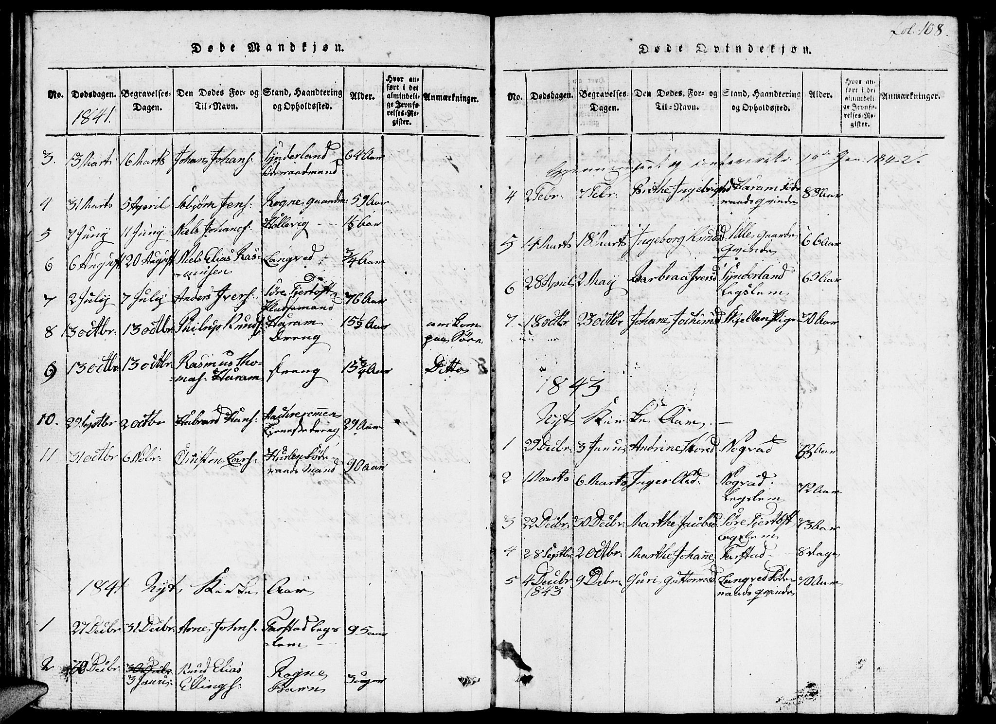 Ministerialprotokoller, klokkerbøker og fødselsregistre - Møre og Romsdal, SAT/A-1454/536/L0506: Parish register (copy) no. 536C01, 1818-1859, p. 108