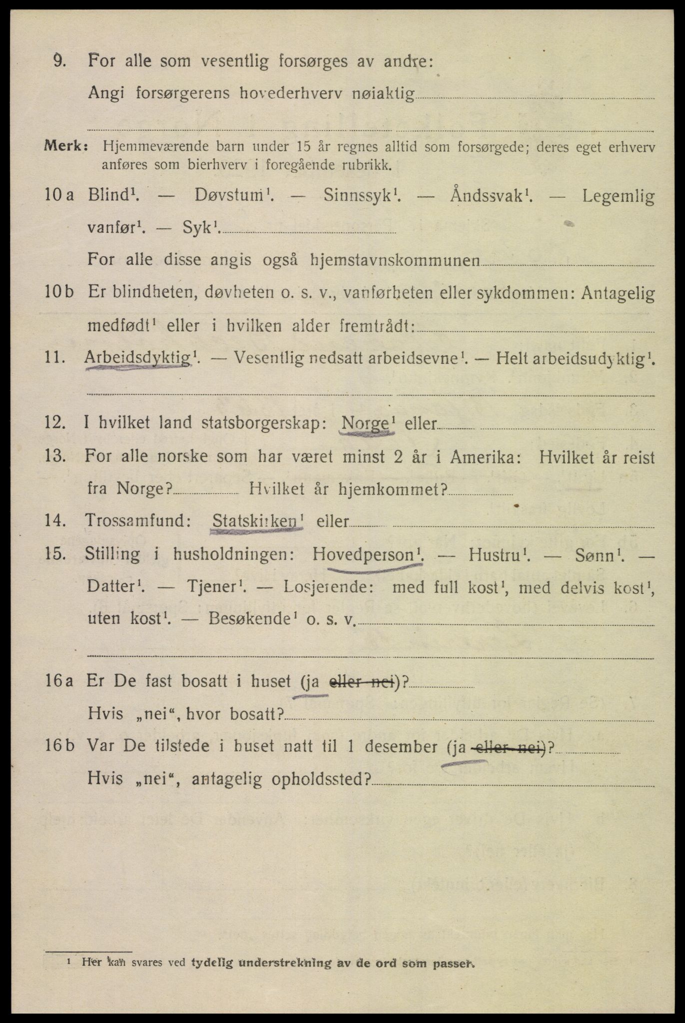 SAK, 1920 census for Flekkefjord, 1920, p. 3849