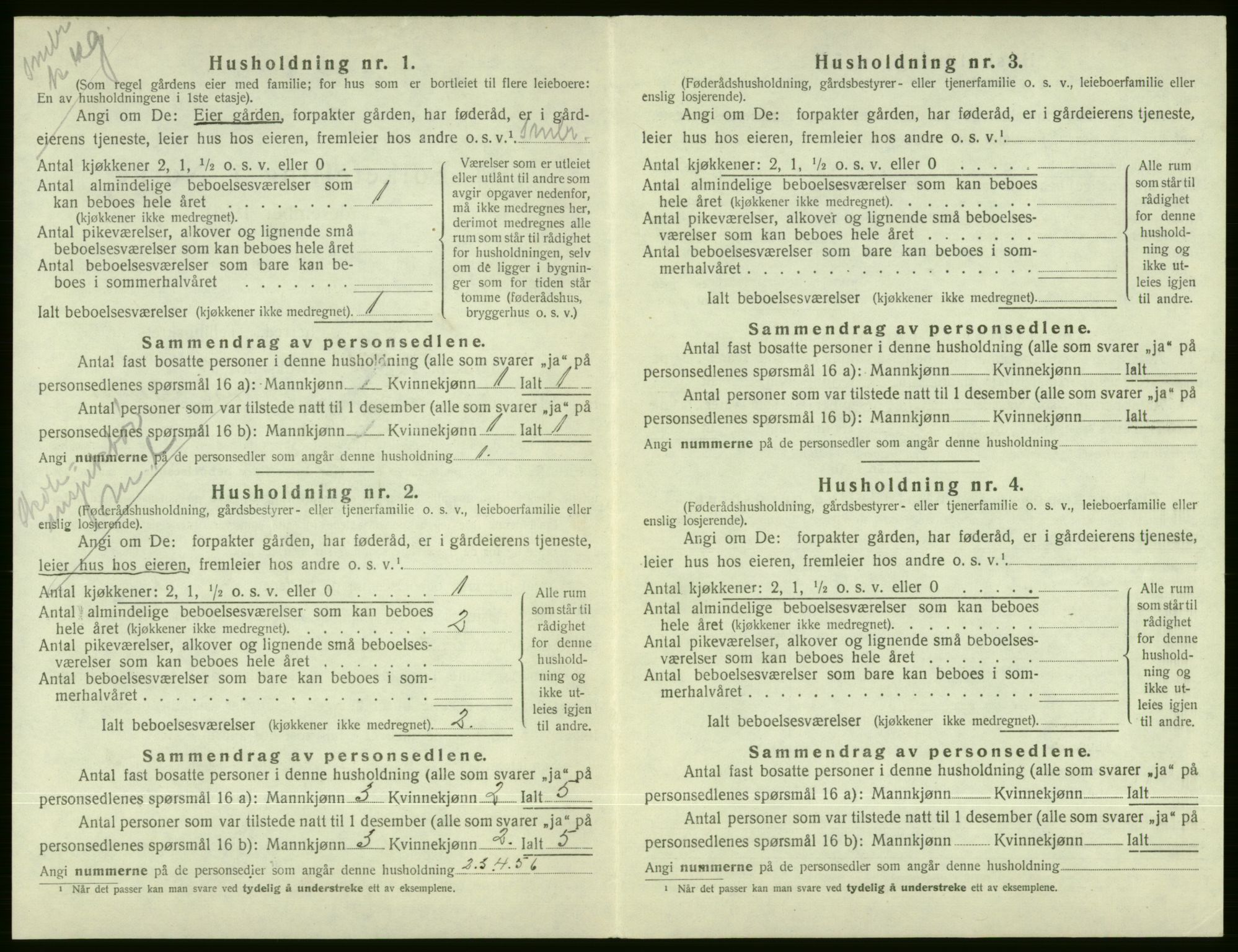 SAB, 1920 census for Voss, 1920, p. 440