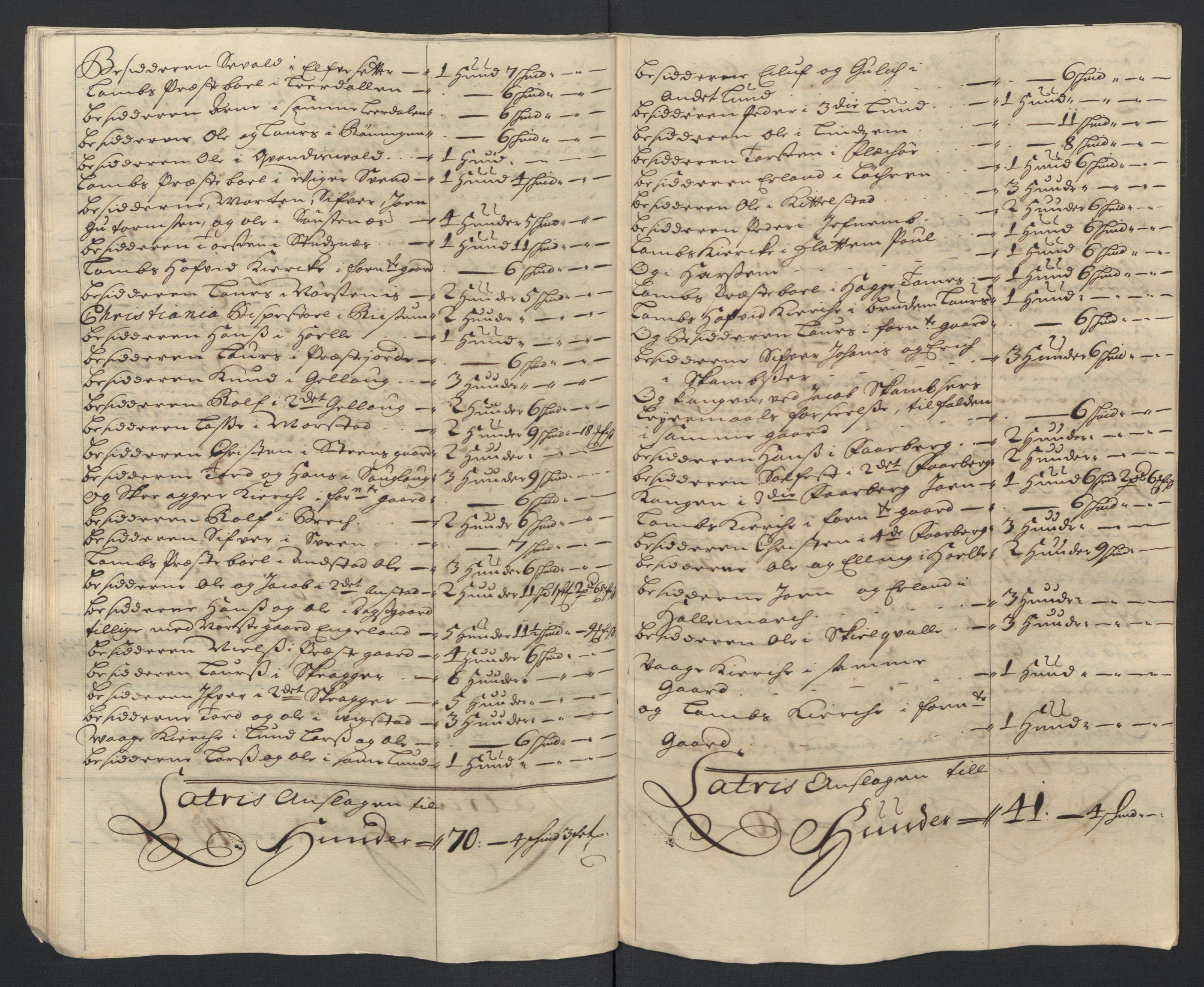 Rentekammeret inntil 1814, Reviderte regnskaper, Fogderegnskap, AV/RA-EA-4092/R17/L1178: Fogderegnskap Gudbrandsdal, 1705-1707, p. 370