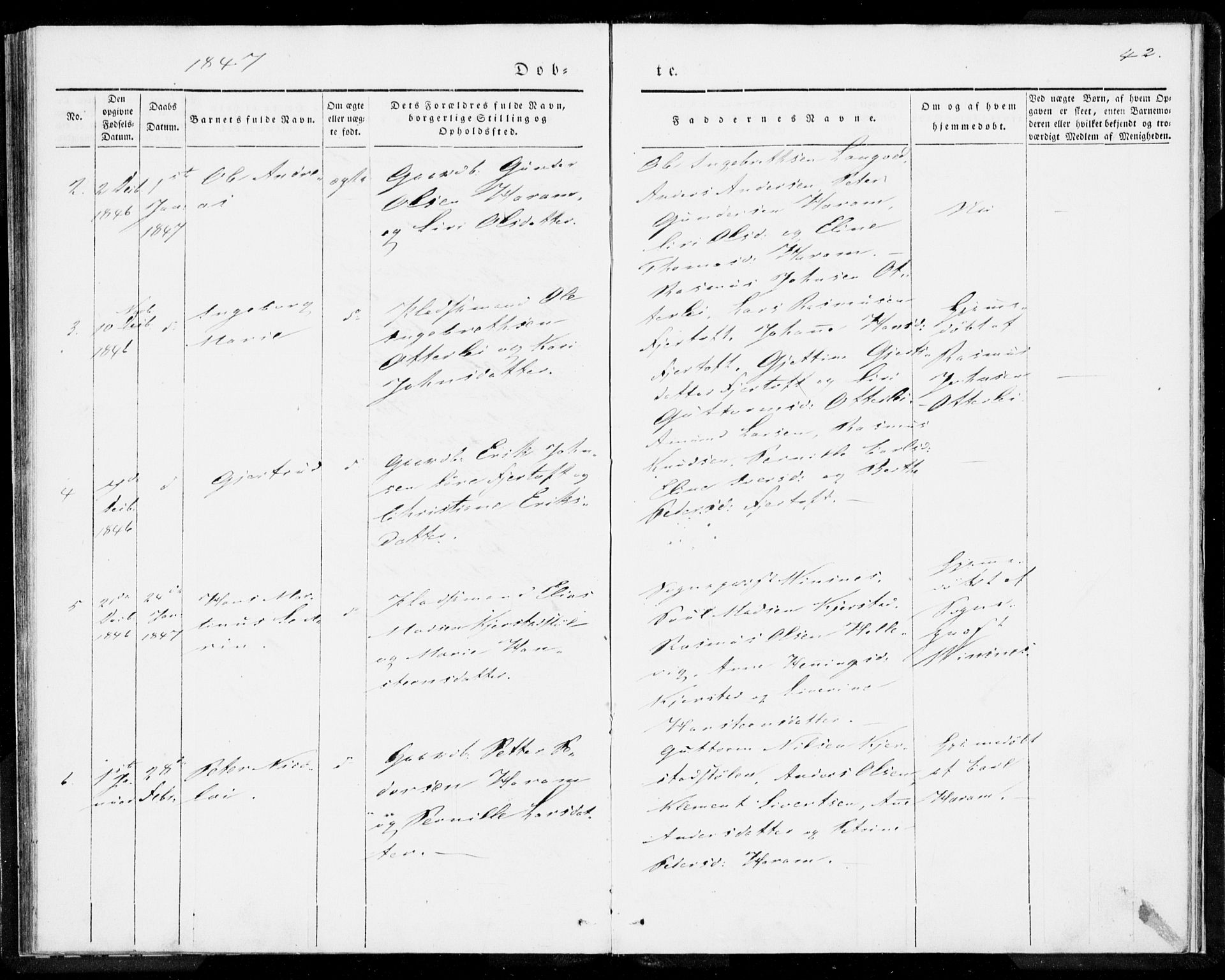 Ministerialprotokoller, klokkerbøker og fødselsregistre - Møre og Romsdal, AV/SAT-A-1454/536/L0496: Parish register (official) no. 536A05, 1840-1847, p. 42