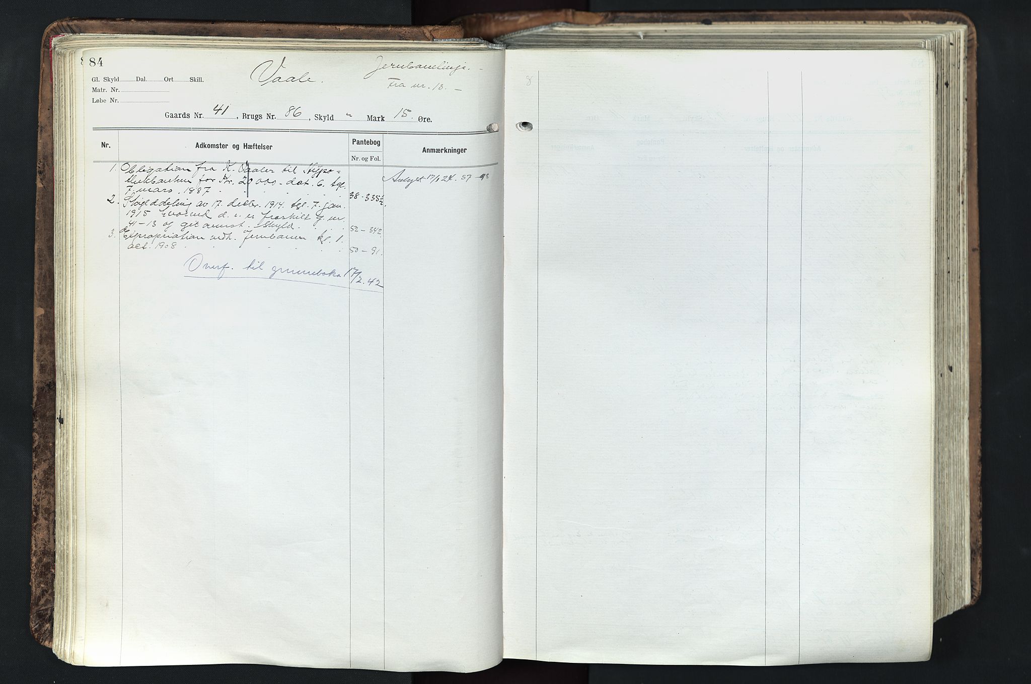 Solør tingrett, AV/SAH-TING-008/H/Ha/Hak/L0003: Mortgage register no. III, 1900-1935, p. 84