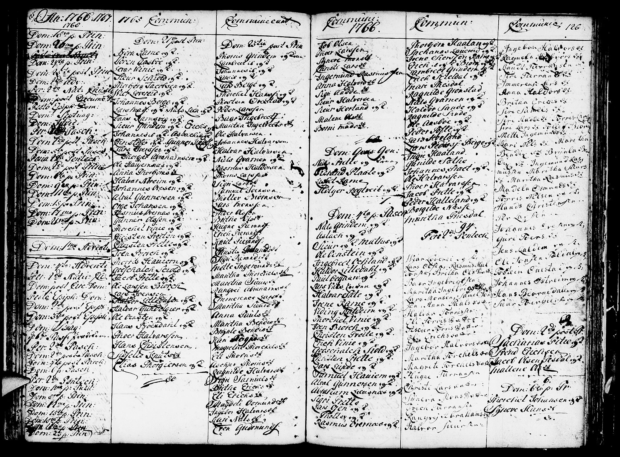Etne sokneprestembete, SAB/A-75001/H/Haa: Parish register (official) no. A 3 /2, 1755-1782, p. 126