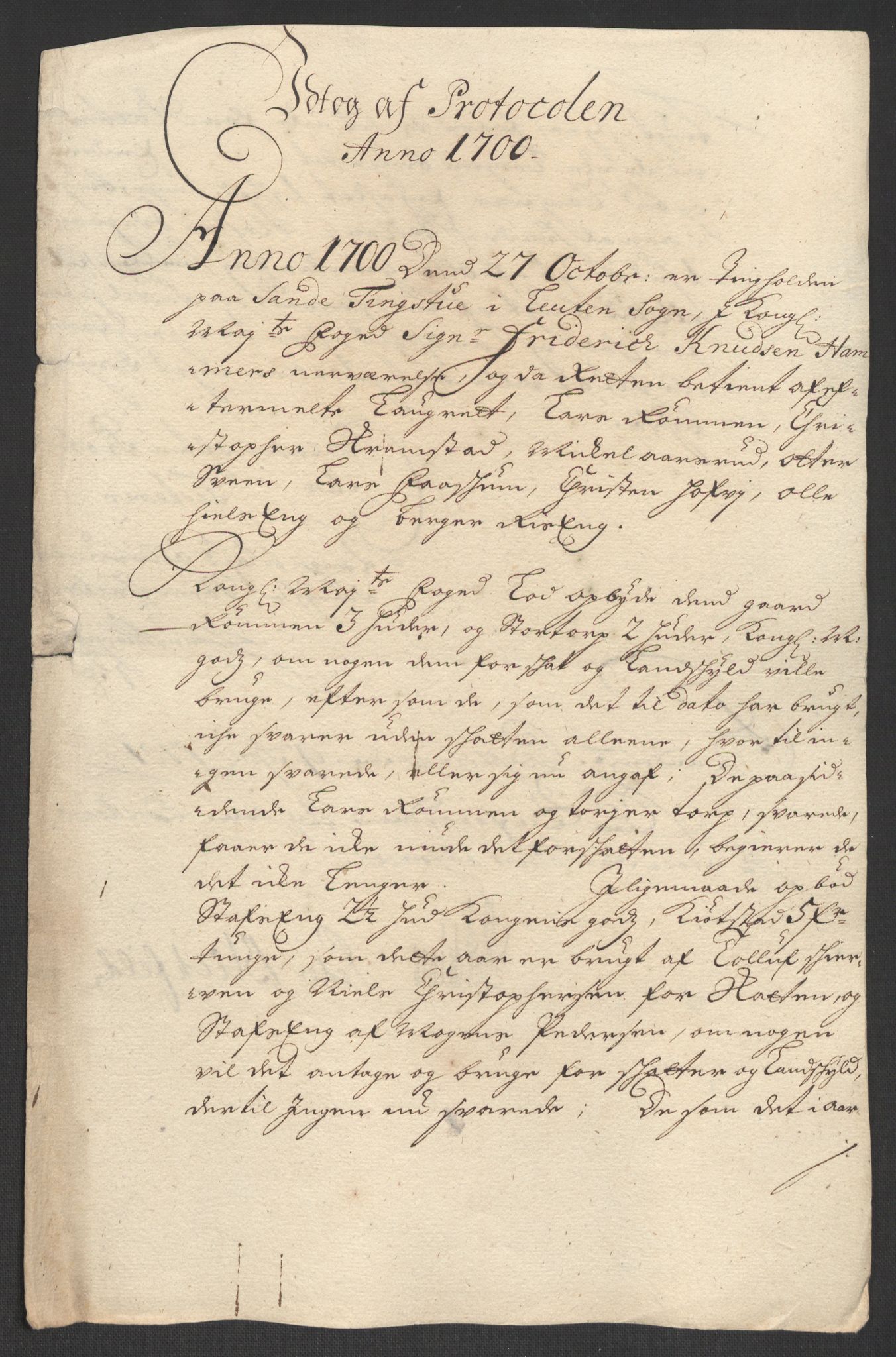 Rentekammeret inntil 1814, Reviderte regnskaper, Fogderegnskap, AV/RA-EA-4092/R16/L1039: Fogderegnskap Hedmark, 1700, p. 188