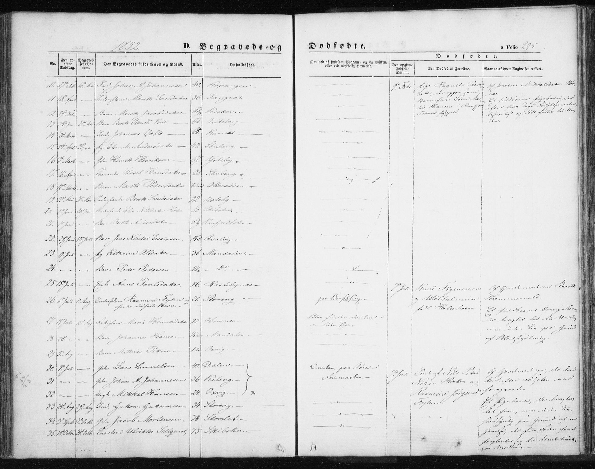 Lyngen sokneprestembete, AV/SATØ-S-1289/H/He/Hea/L0004kirke: Parish register (official) no. 4, 1839-1858, p. 295