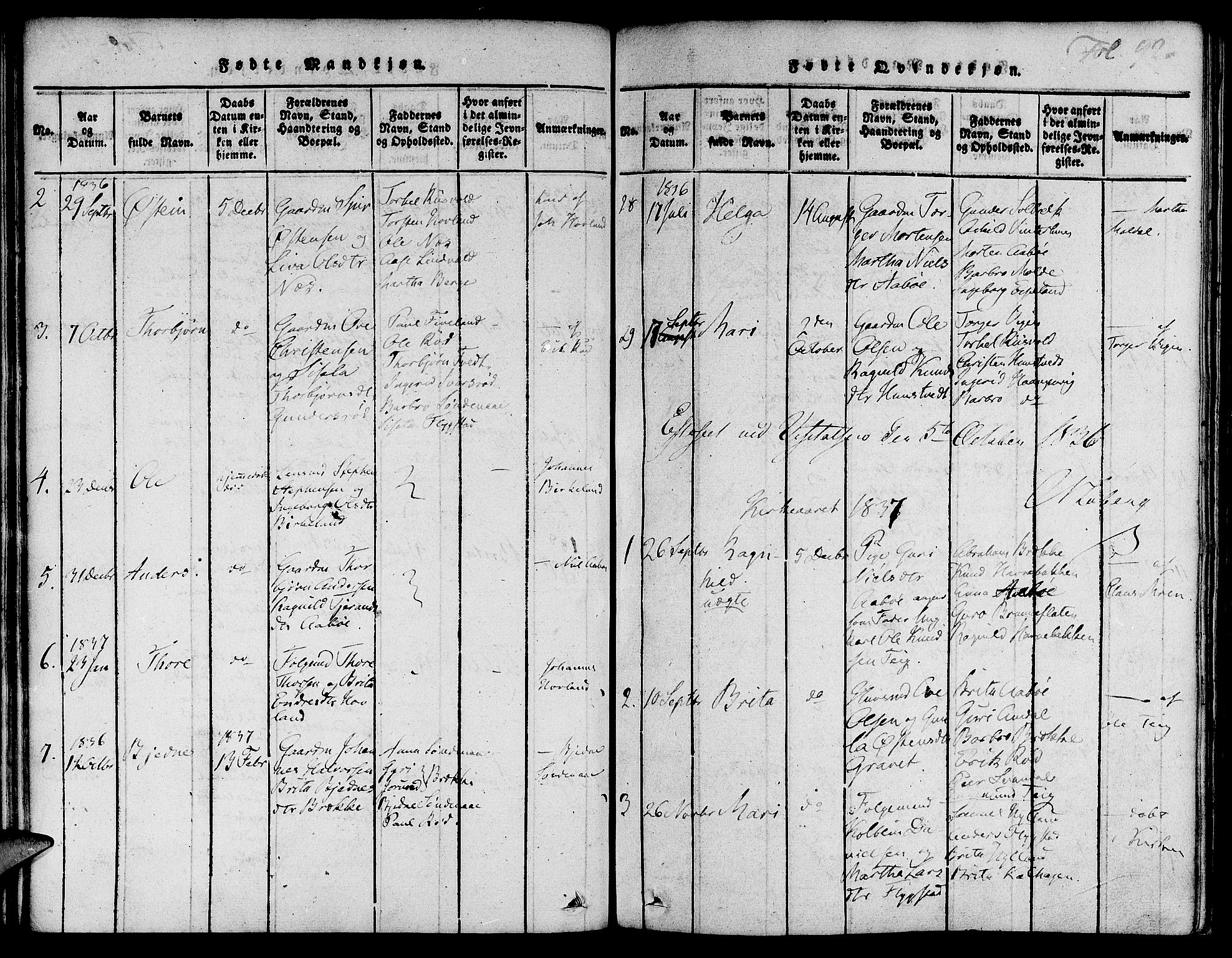 Suldal sokneprestkontor, SAST/A-101845/01/IV/L0007: Parish register (official) no. A 7, 1817-1838, p. 92