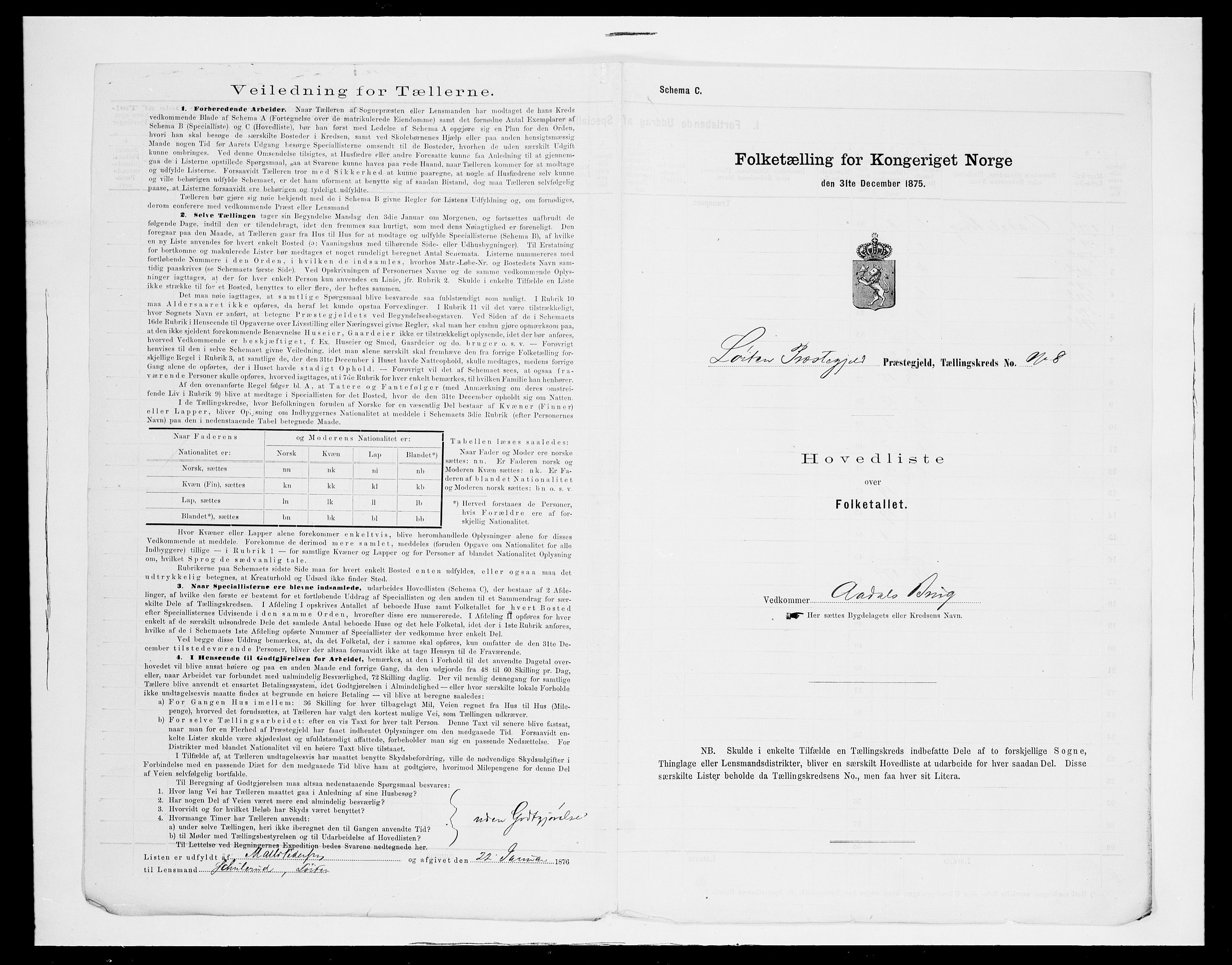 SAH, 1875 census for 0415P Løten, 1875, p. 48