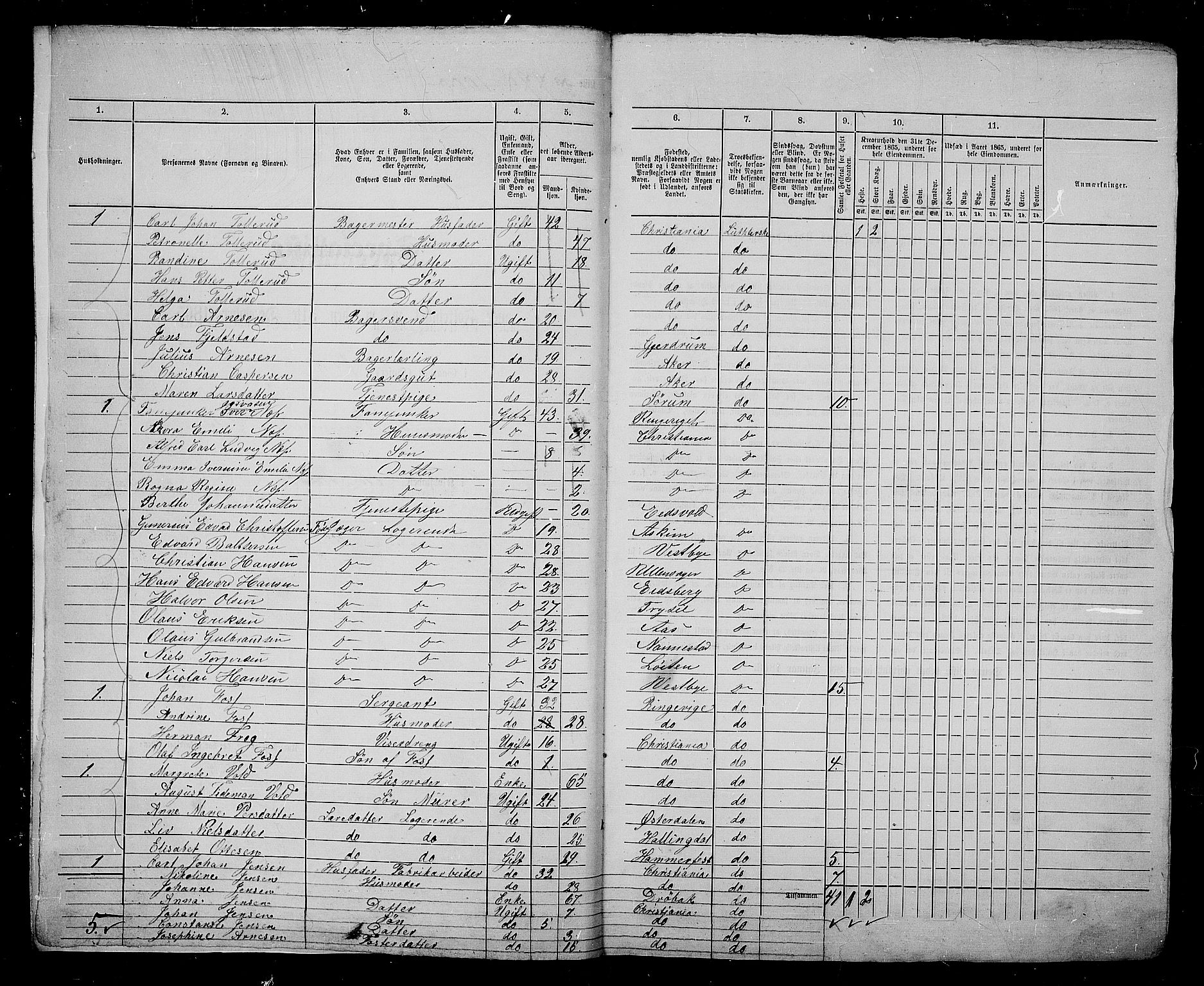 RA, 1865 census for Kristiania, 1865, p. 2269