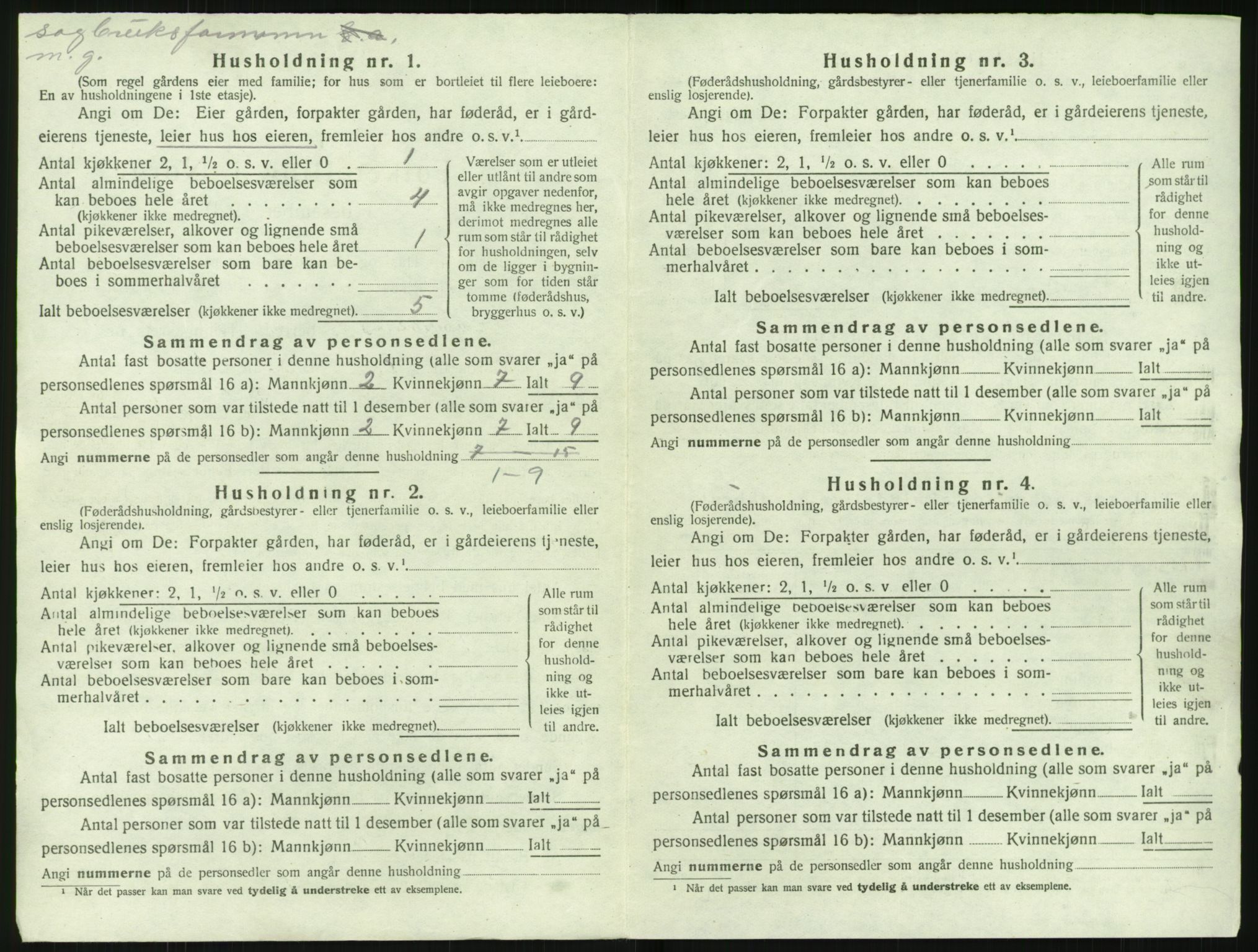 SAK, 1920 census for Stokken, 1920, p. 31