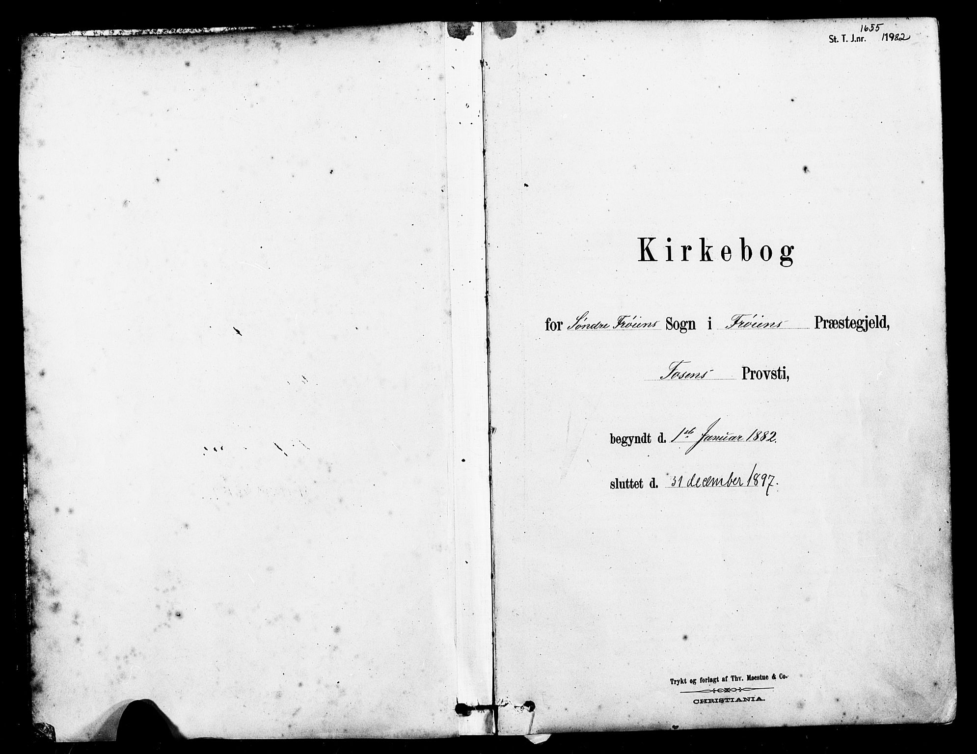 Ministerialprotokoller, klokkerbøker og fødselsregistre - Sør-Trøndelag, SAT/A-1456/641/L0595: Parish register (official) no. 641A01, 1882-1897
