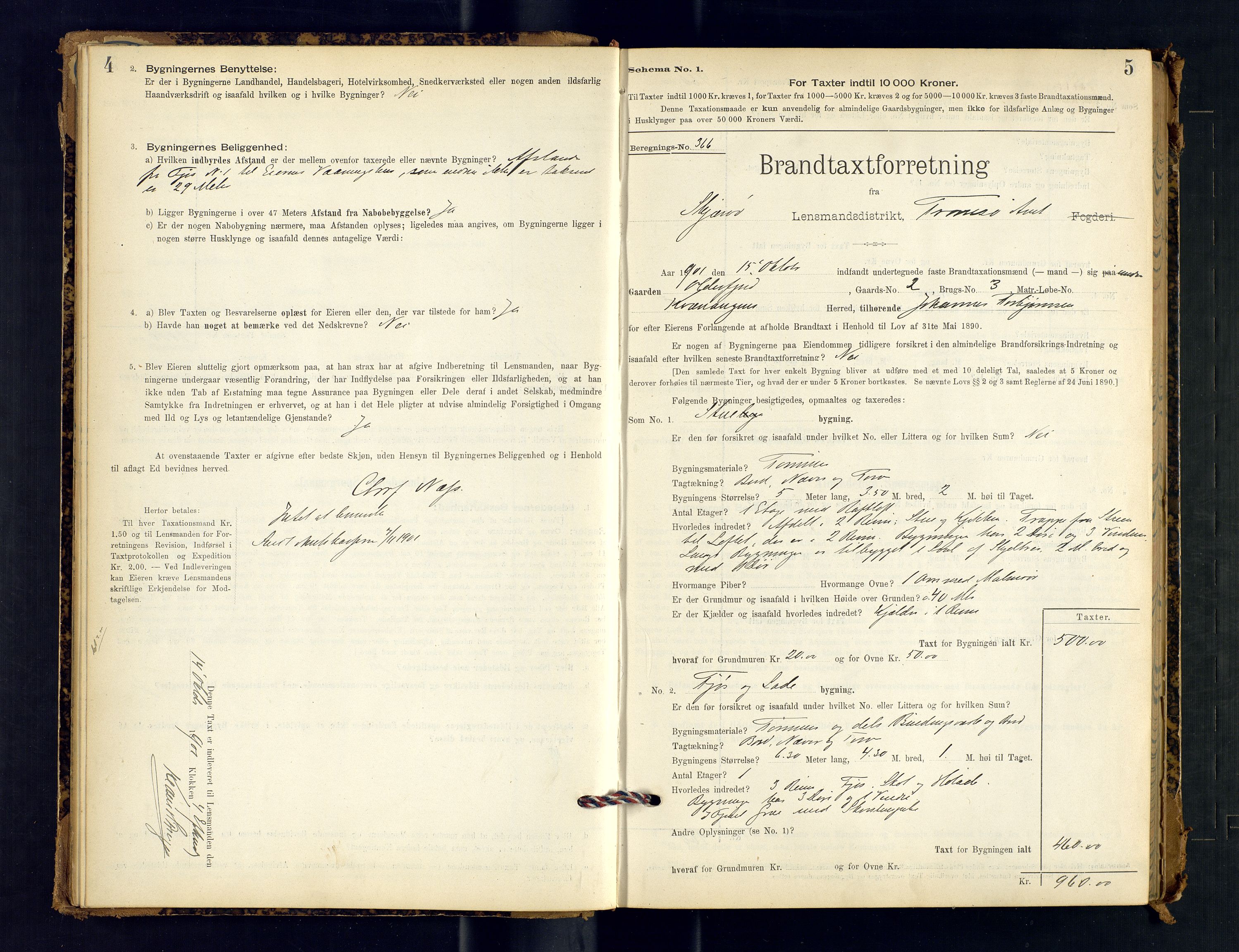 Skjervøy lensmannskontor, AV/SATØ-SATØ-63/F/Fu/Fub/L0243: Branntakstprotokoll (S), 1898-1903, p. 4-5