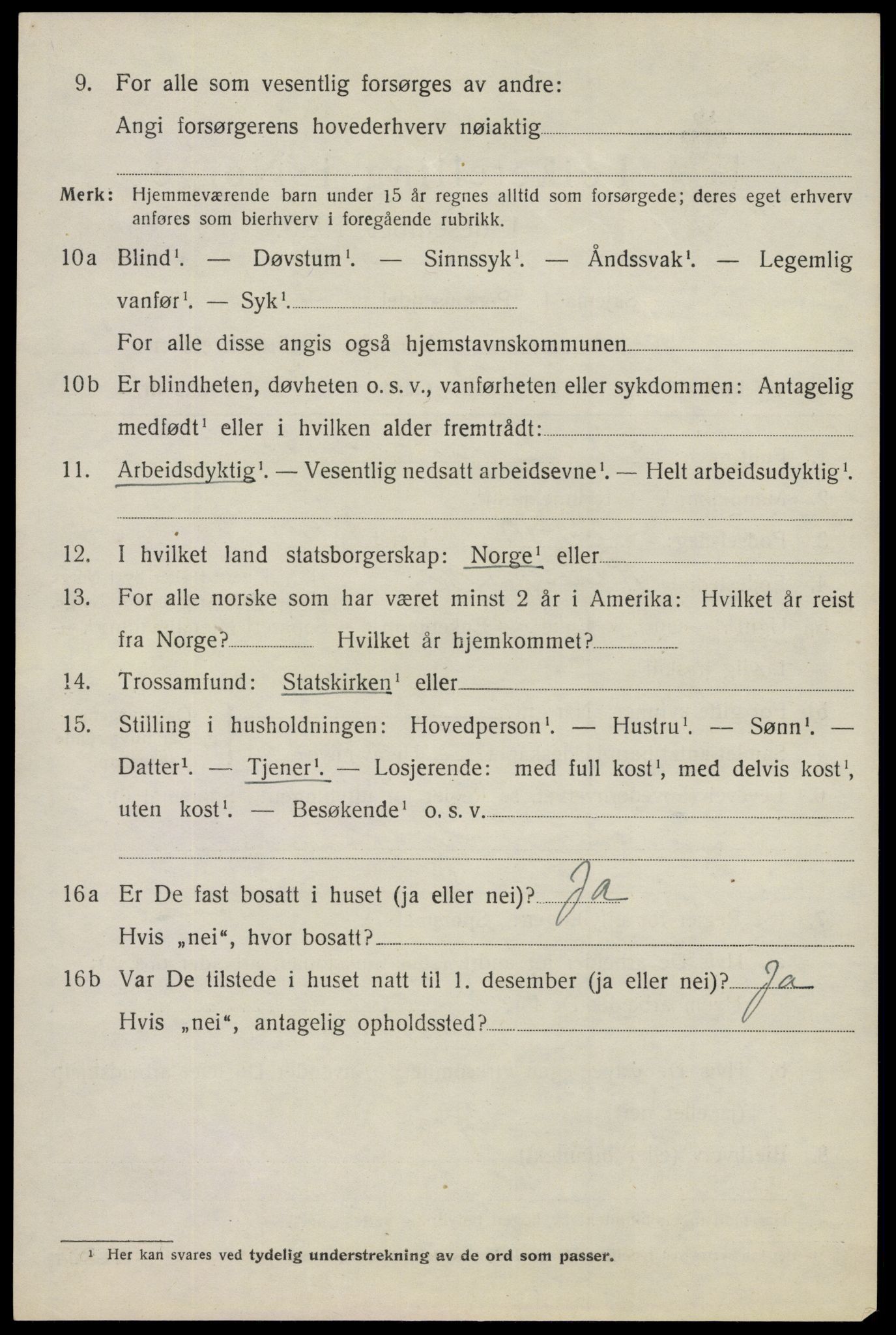 SAO, 1920 census for Spydeberg, 1920, p. 3078