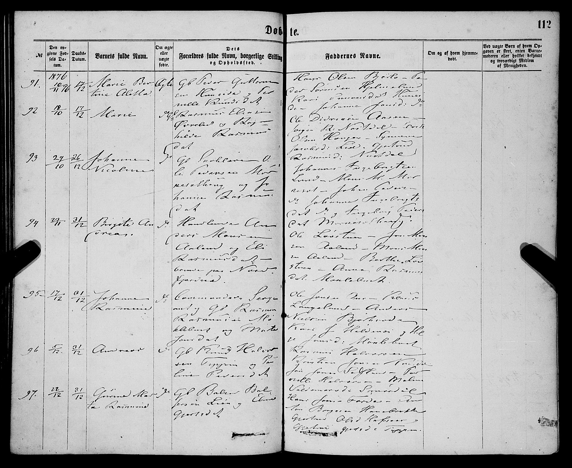 Eid sokneprestembete, AV/SAB-A-82301/H/Haa/Haaa/L0010: Parish register (official) no. A 10, 1867-1878, p. 112