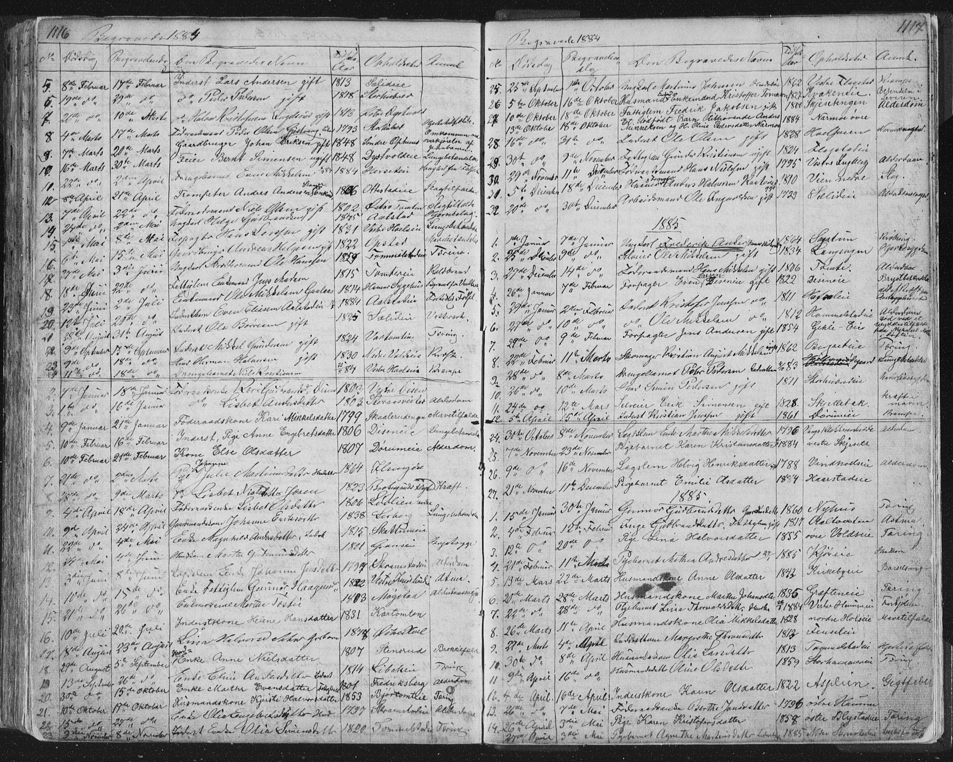 Vang prestekontor, Hedmark, SAH/PREST-008/H/Ha/Hab/L0010B: Parish register (copy) no. 10b, 1854-1896, p. 1116-1117