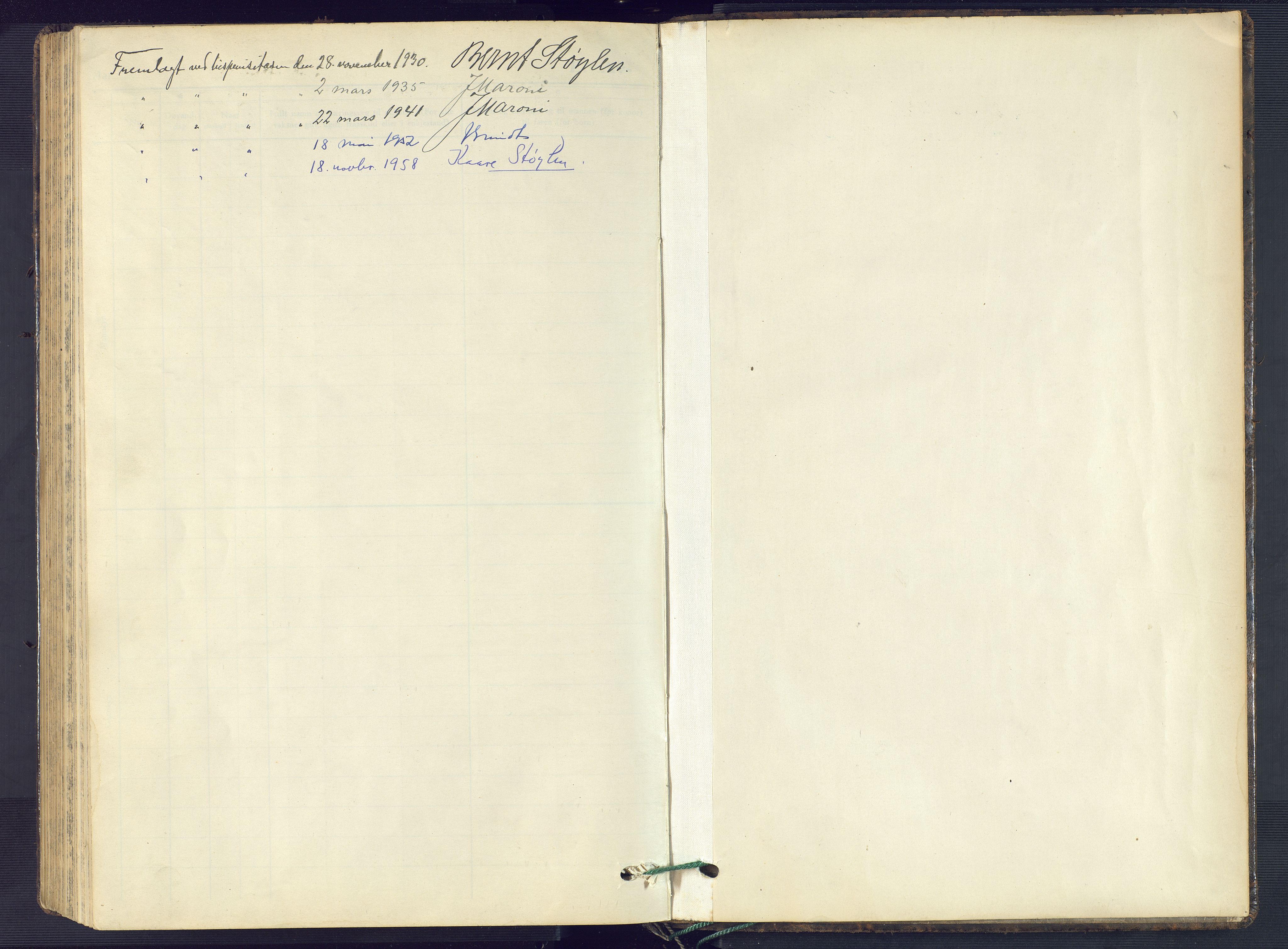 Evje sokneprestkontor, SAK/1111-0008/F/Fb/Fba/L0006: Parish register (copy) no. B 6, 1927-1956