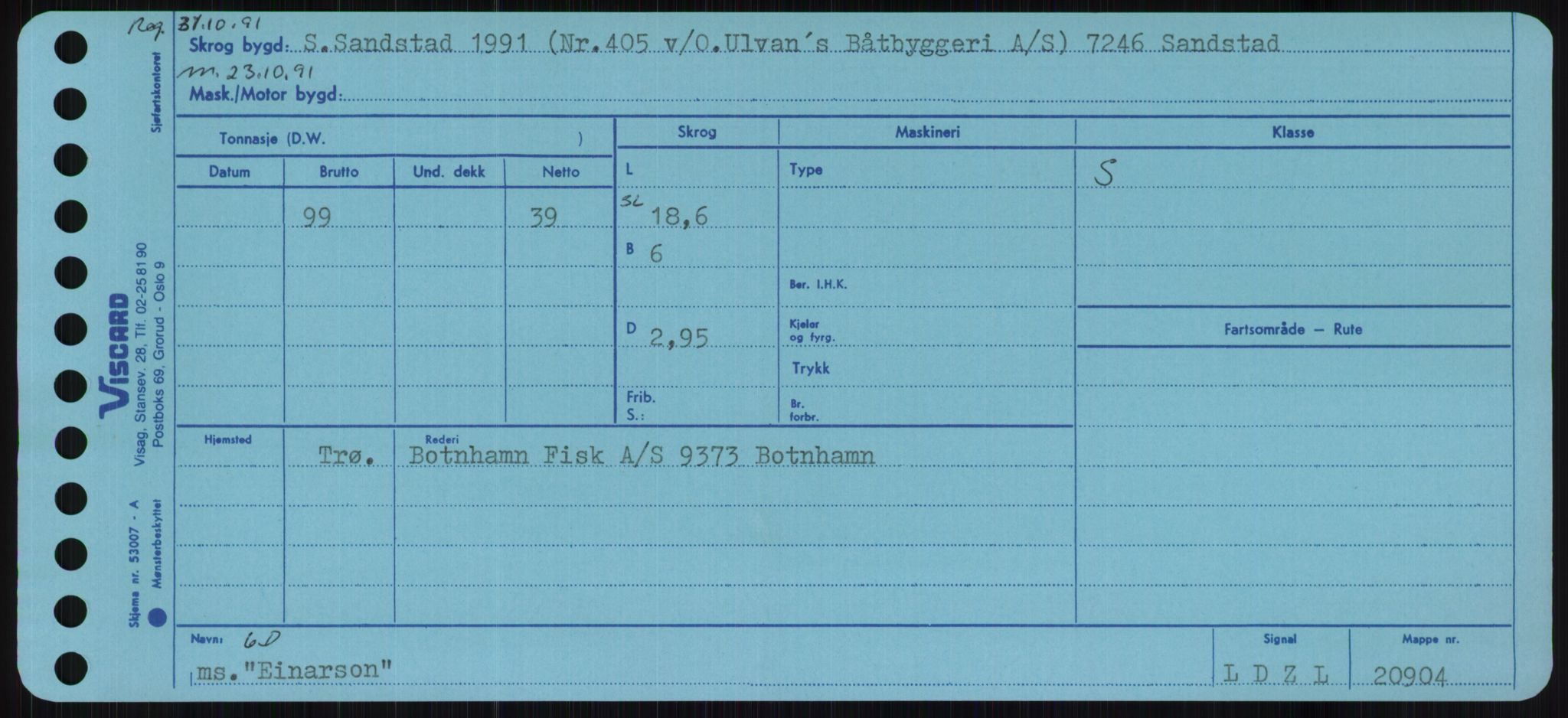 Sjøfartsdirektoratet med forløpere, Skipsmålingen, AV/RA-S-1627/H/Ha/L0002/0001: Fartøy, Eik-Hill / Fartøy, Eik-F, p. 23