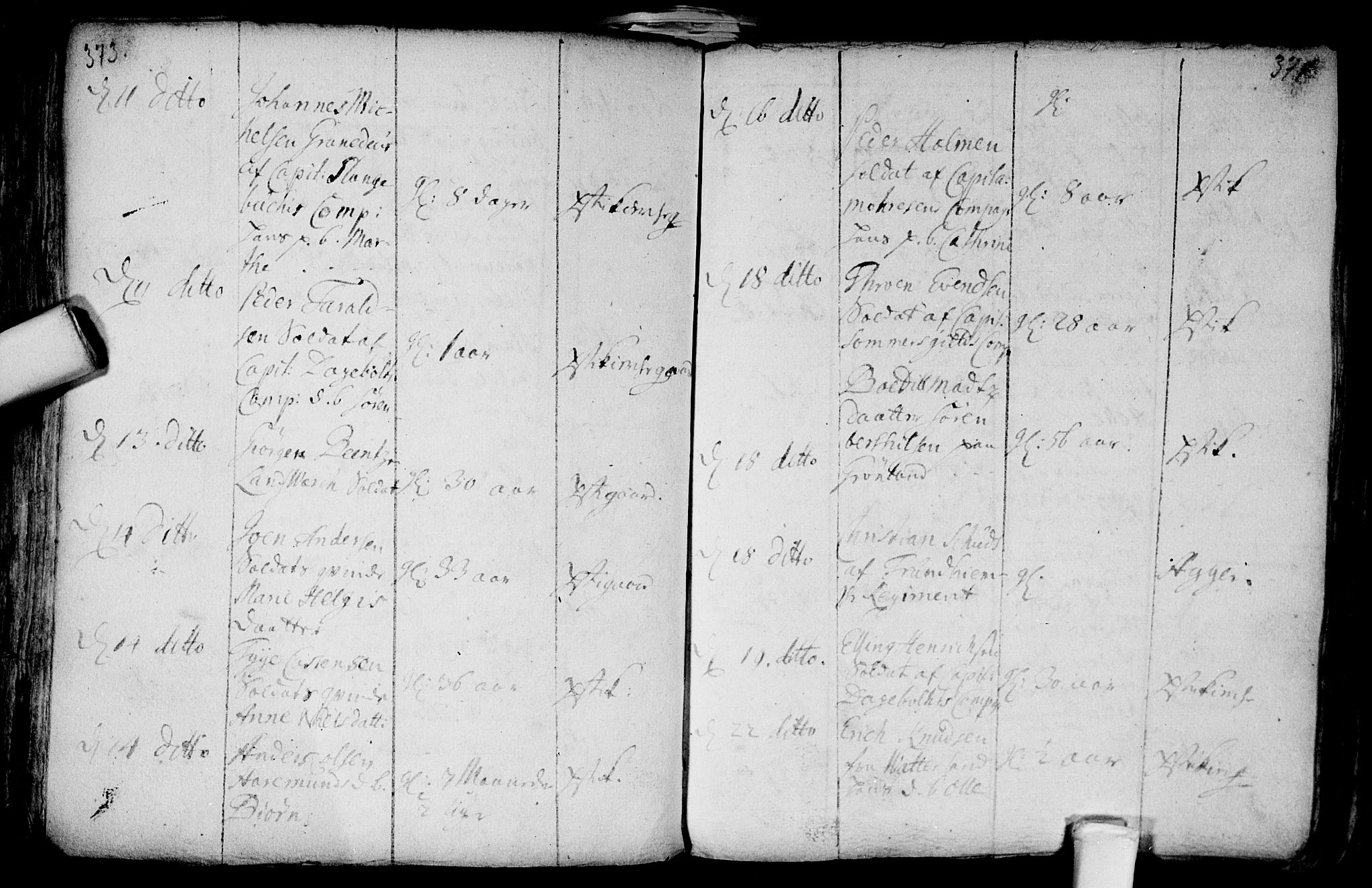 Aker prestekontor kirkebøker, AV/SAO-A-10861/F/L0002: Parish register (official) no. 2, 1714-1720, p. 373-374