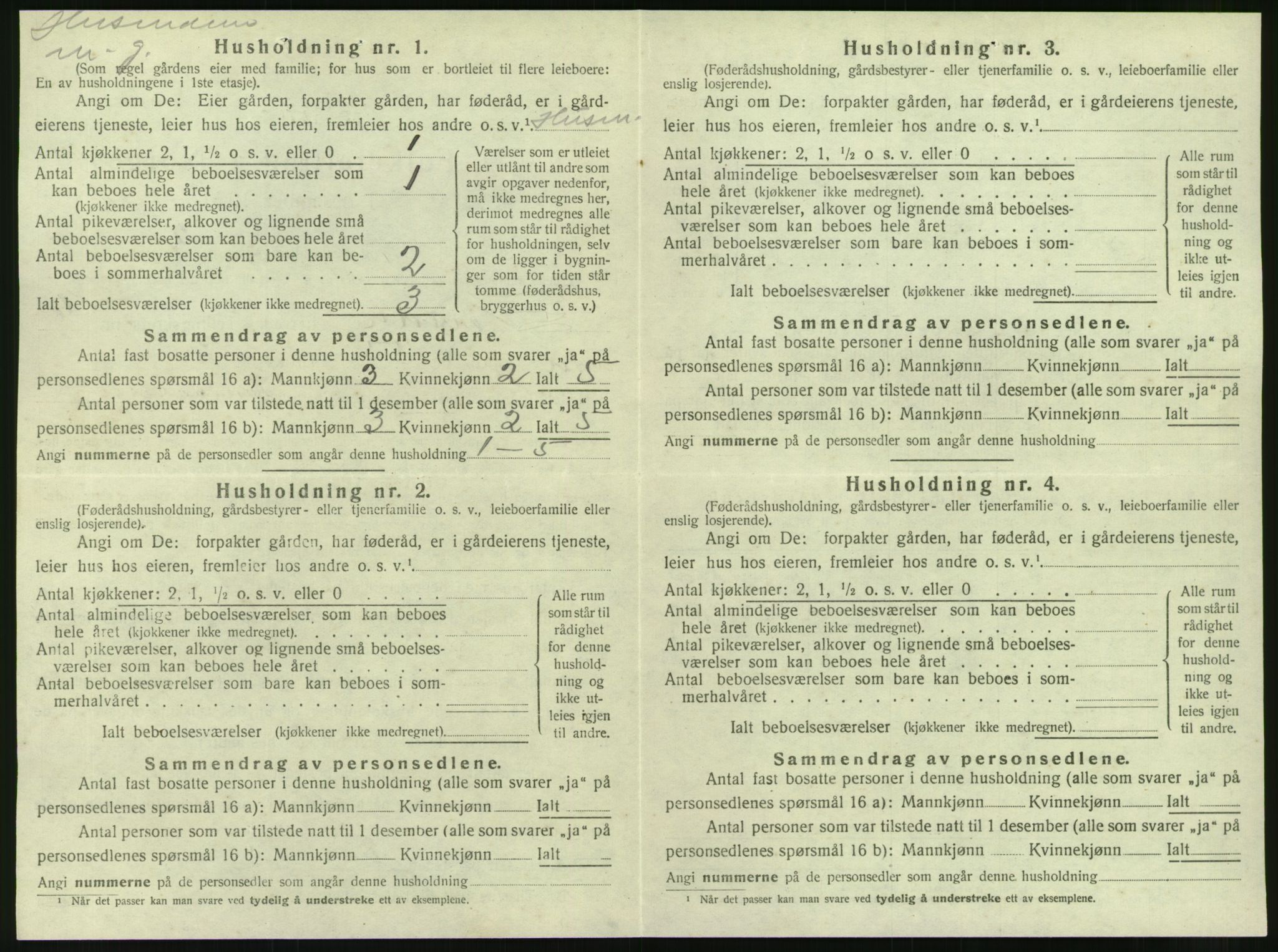 SAT, 1920 census for Nesna, 1920, p. 646