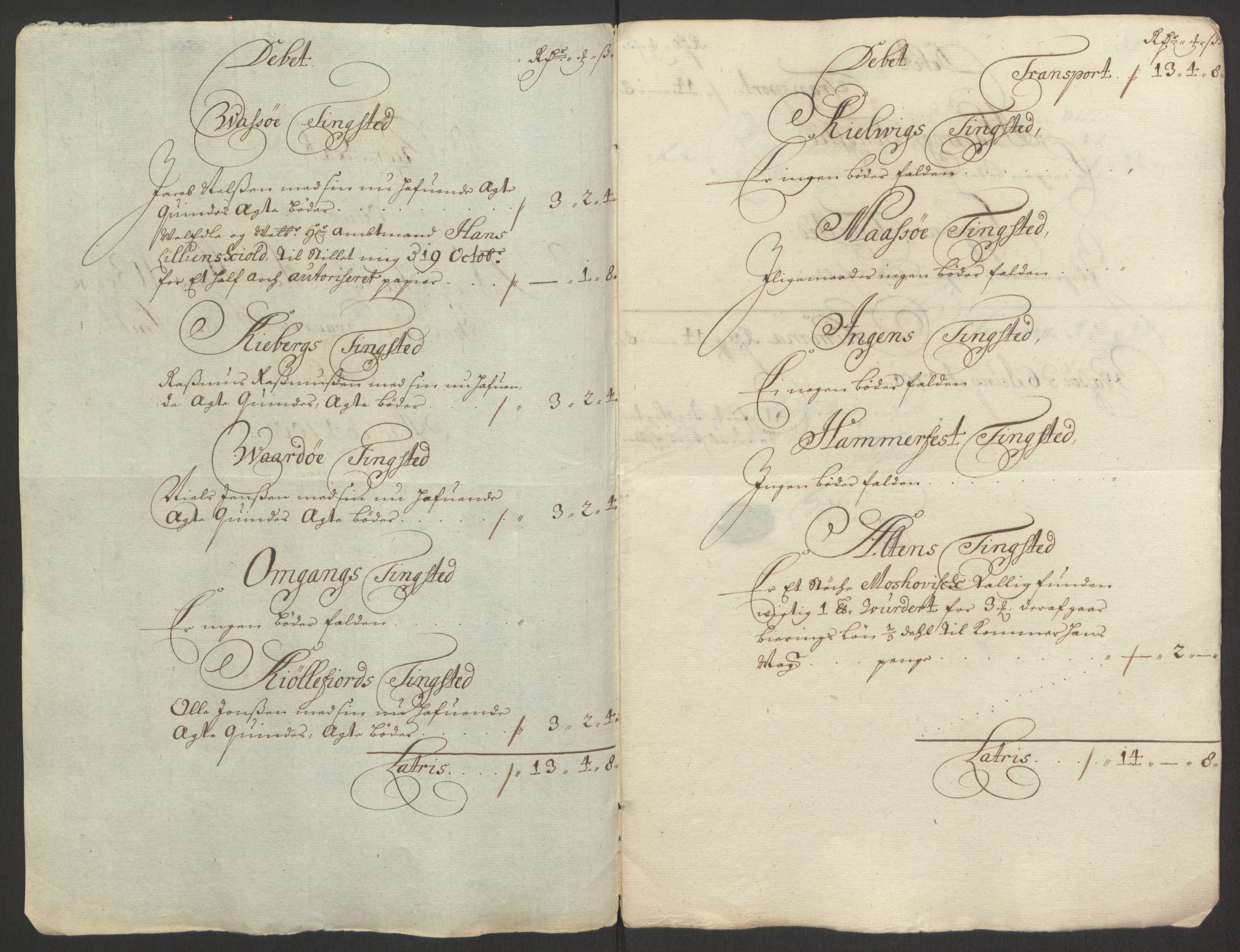 Rentekammeret inntil 1814, Reviderte regnskaper, Fogderegnskap, RA/EA-4092/R69/L4851: Fogderegnskap Finnmark/Vardøhus, 1691-1700, p. 474